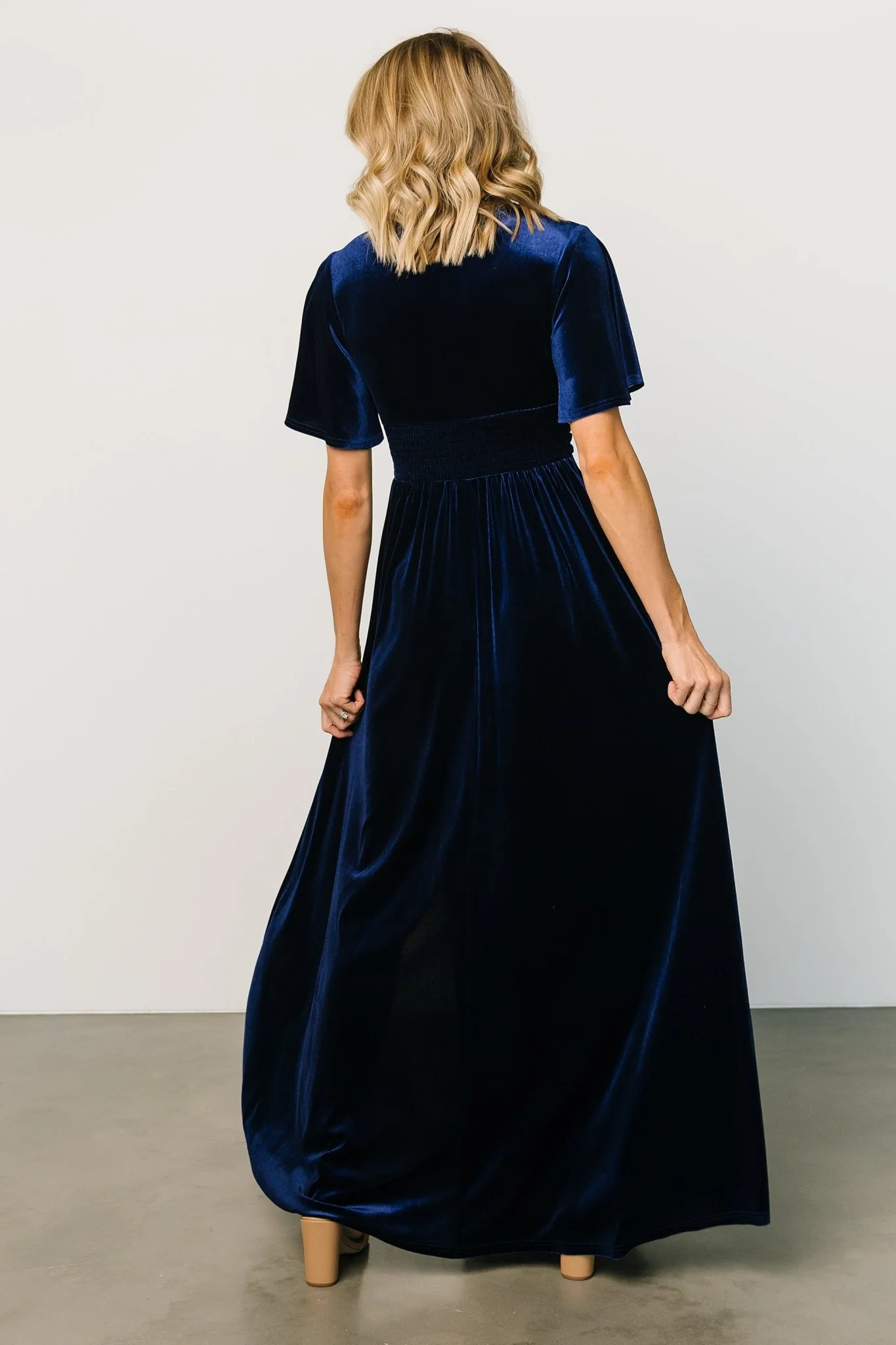 Berenice Velvet Maxi Dress | Navy