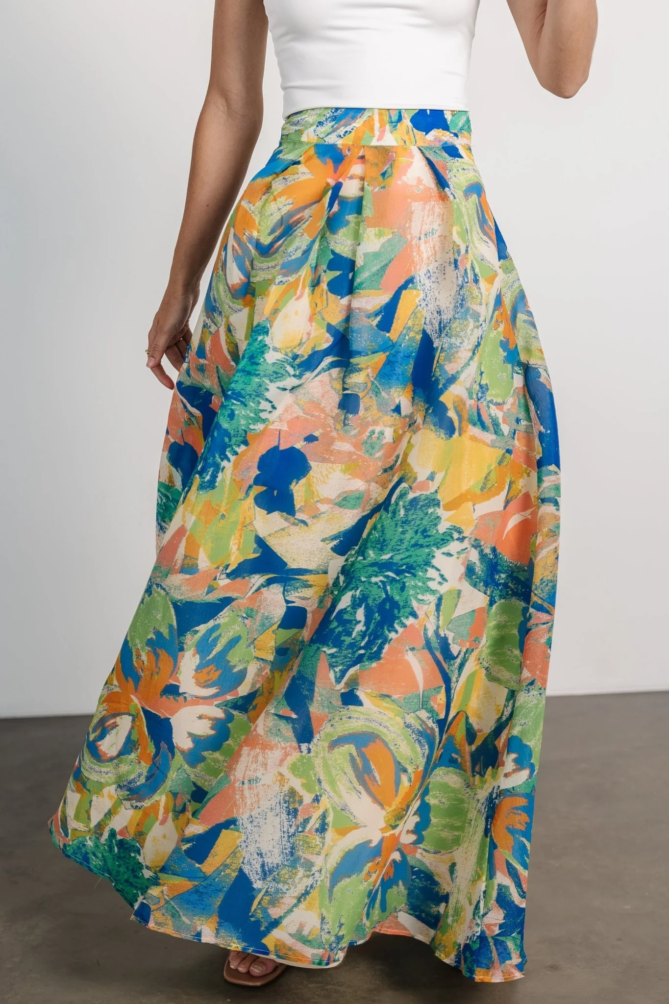 Cayman Maxi Skirt | Blue Multi