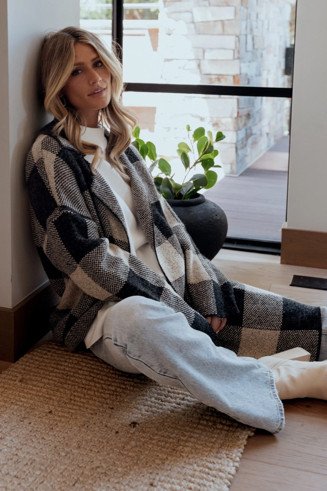 Toronto Cardigan | Black + Taupe