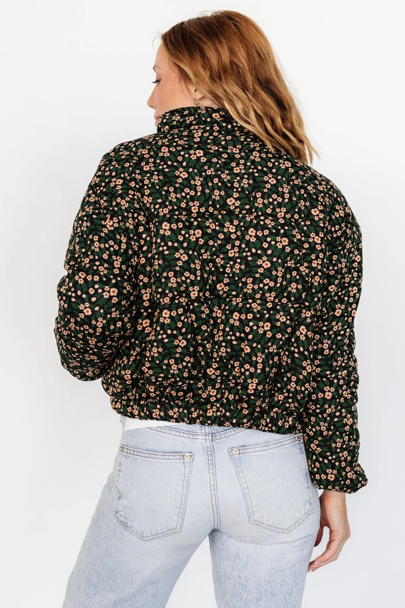 Ezra Puffer Jacket | Black Print