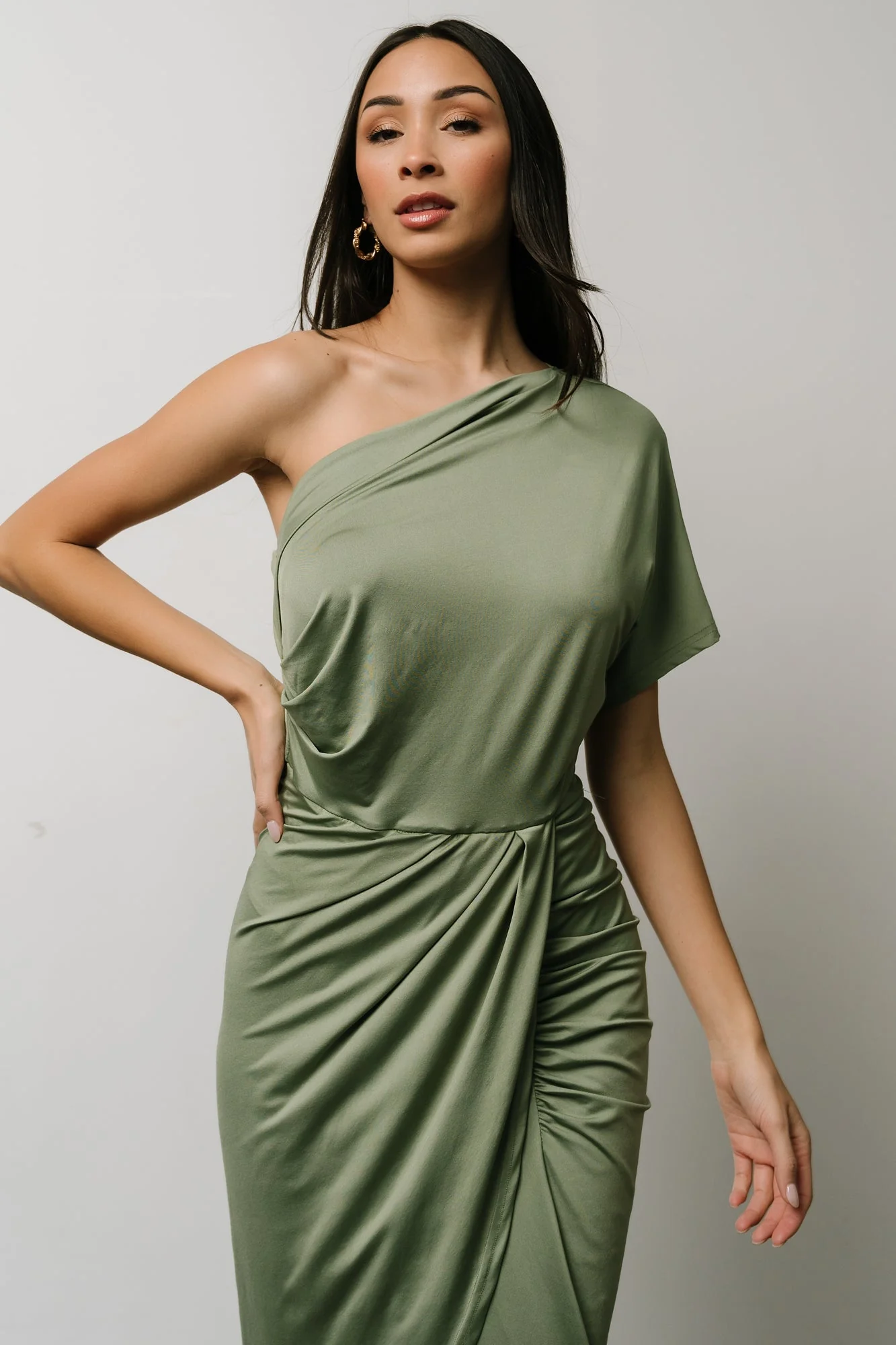Addison Midi Dress | Dusty Sage