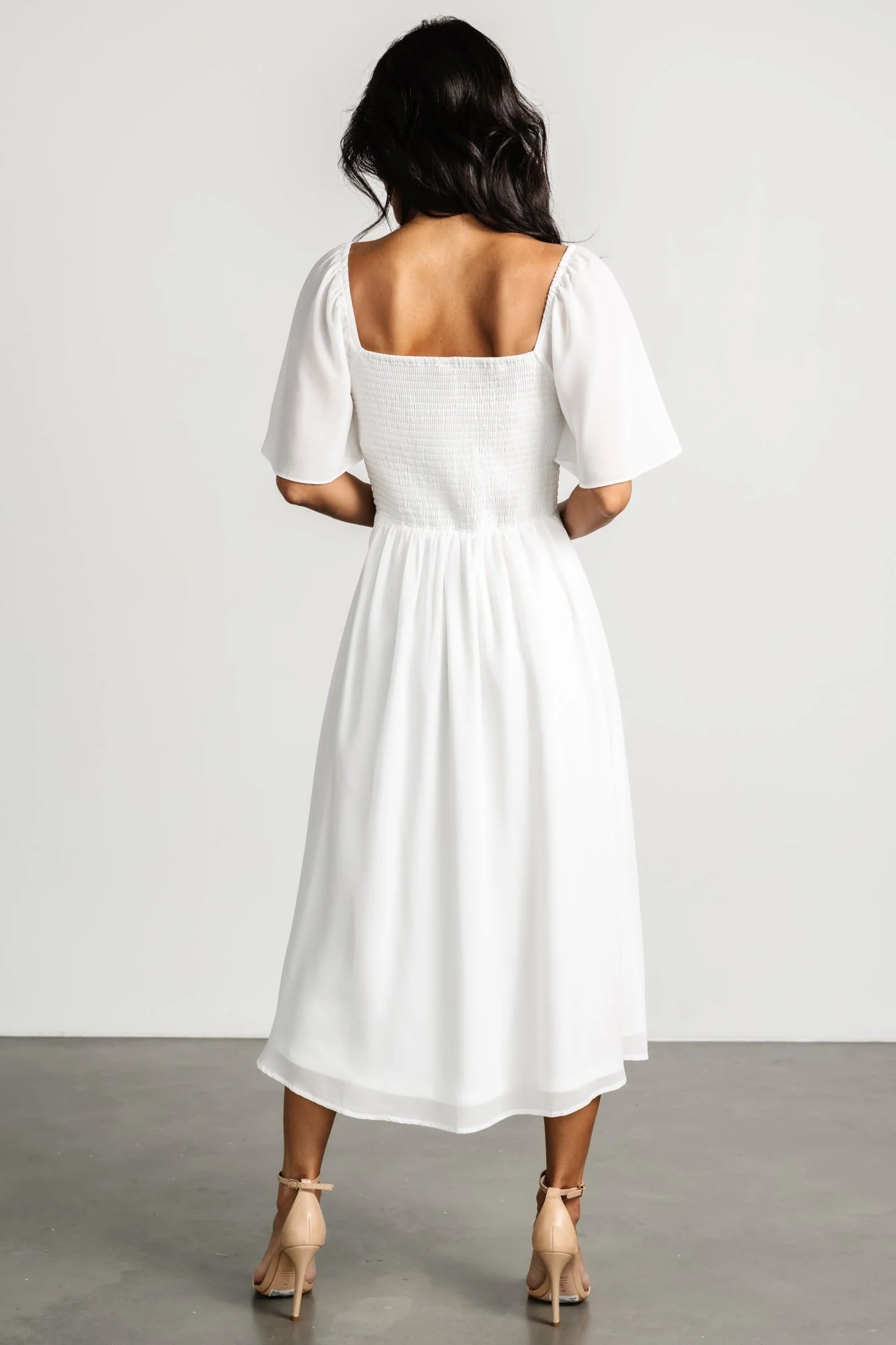 Colette Sweetheart Midi Dress | White