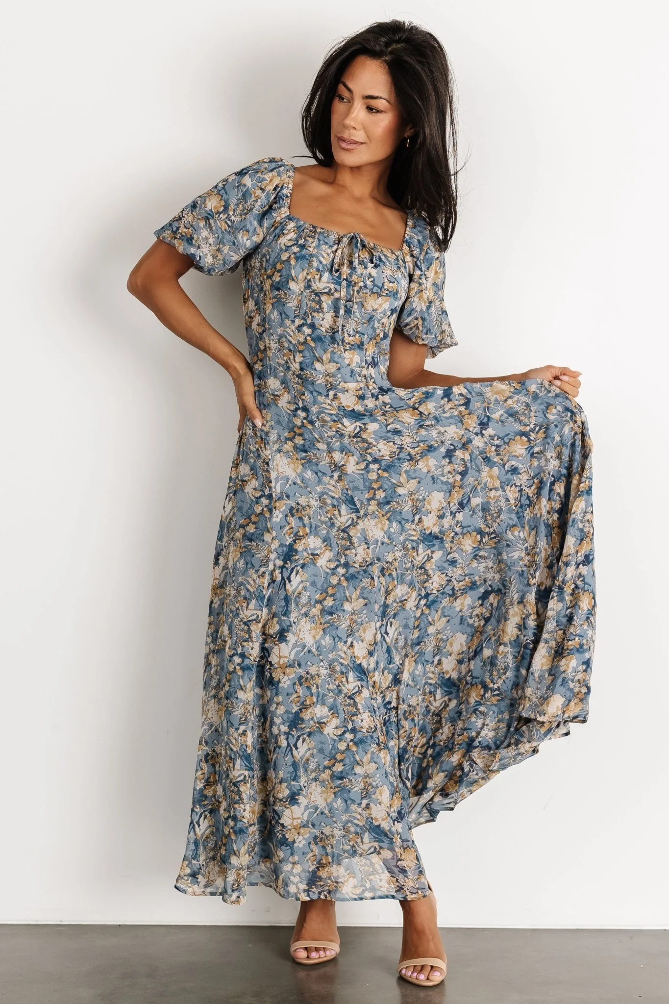 Raelynn Maxi Dress | Dusty Blue Floral