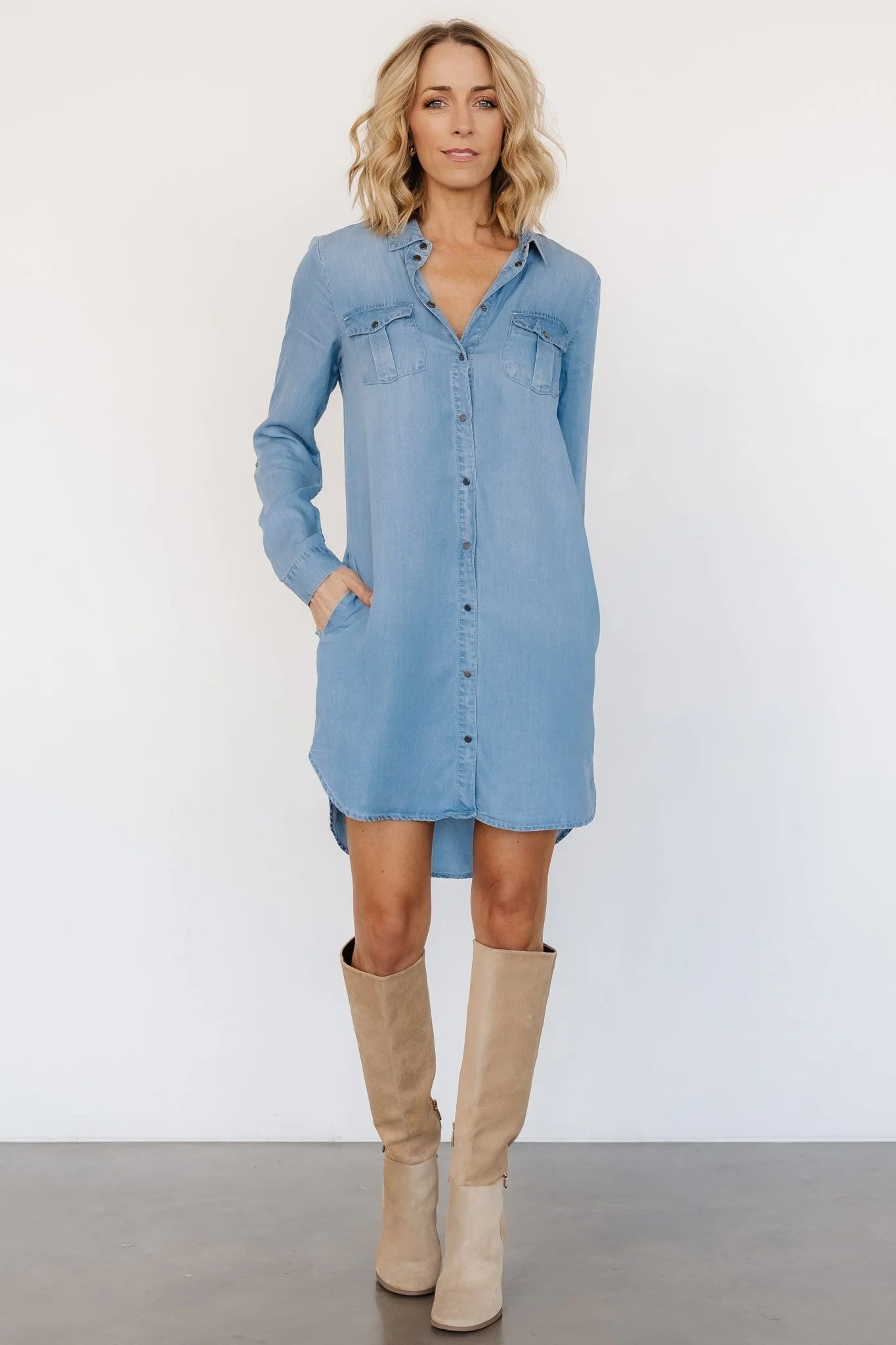 Shania Shirt Dress | Chambray
