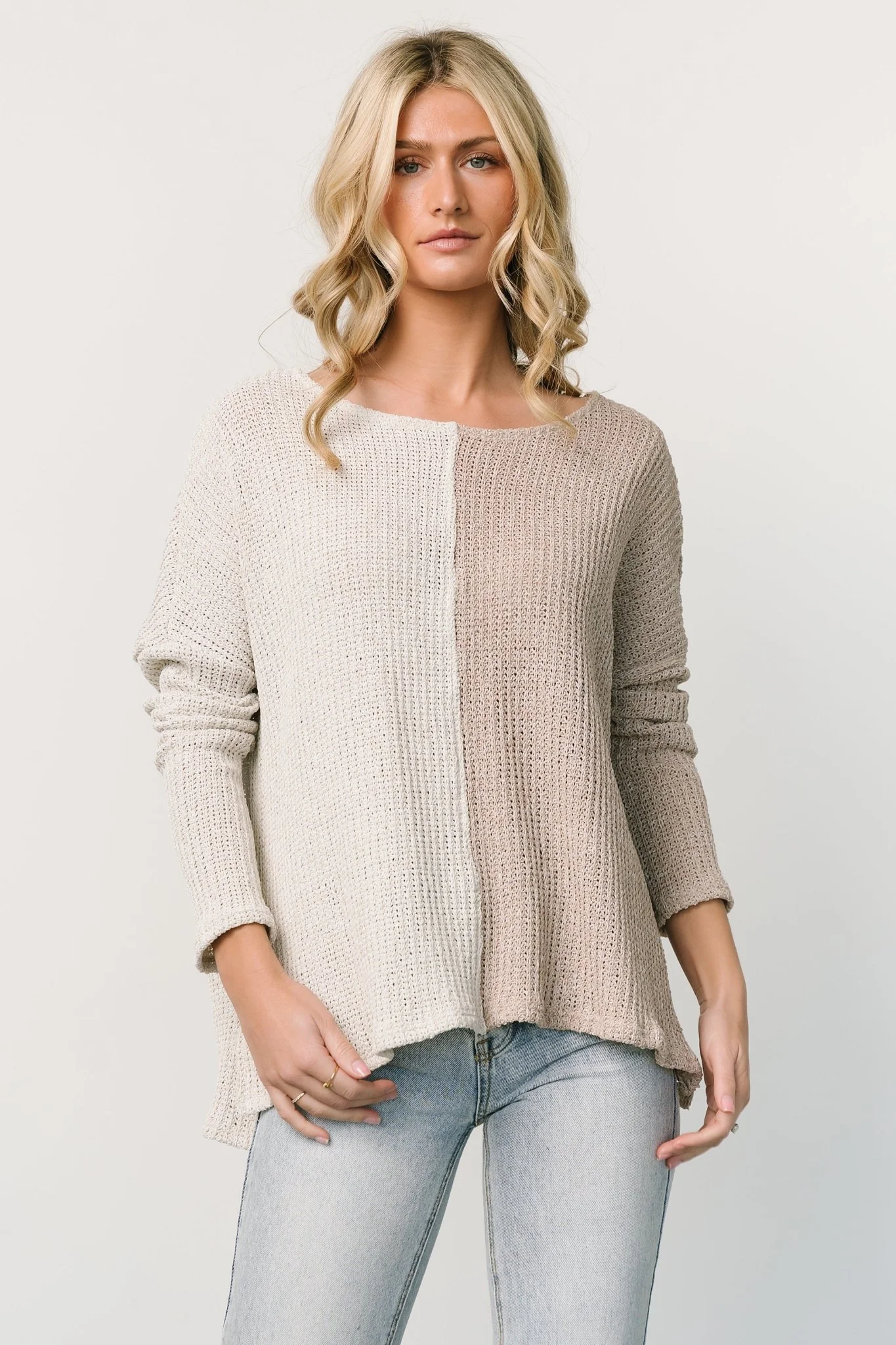 Castelo Knit Top | Natural + Sand