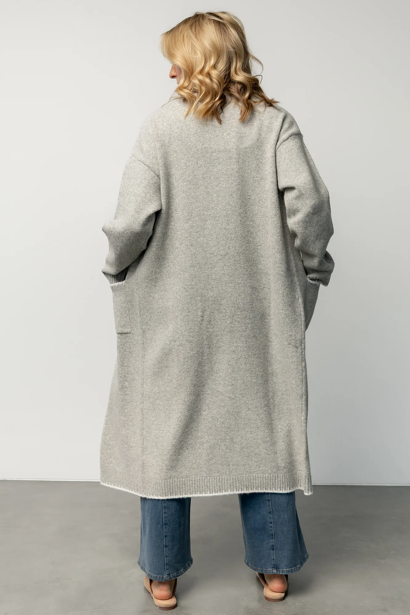 Senna Longline Cardigan | Light Gray