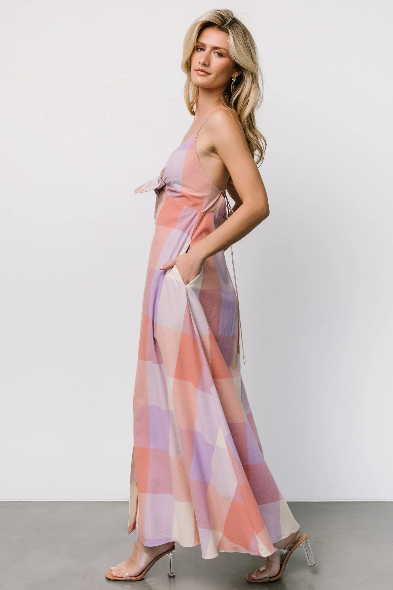 Ally Maxi Dress | Lavender + Coral Multi