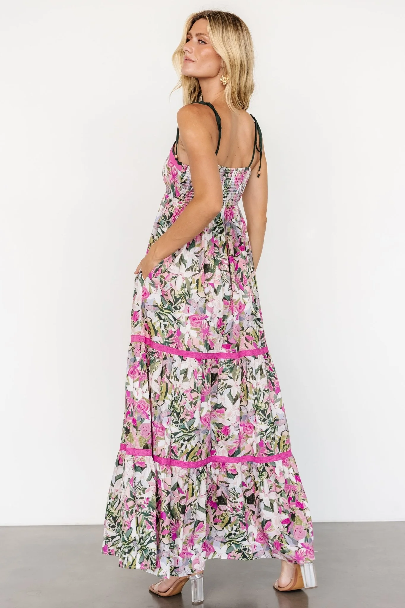 Pierrette Maxi Dress | Pink Multi