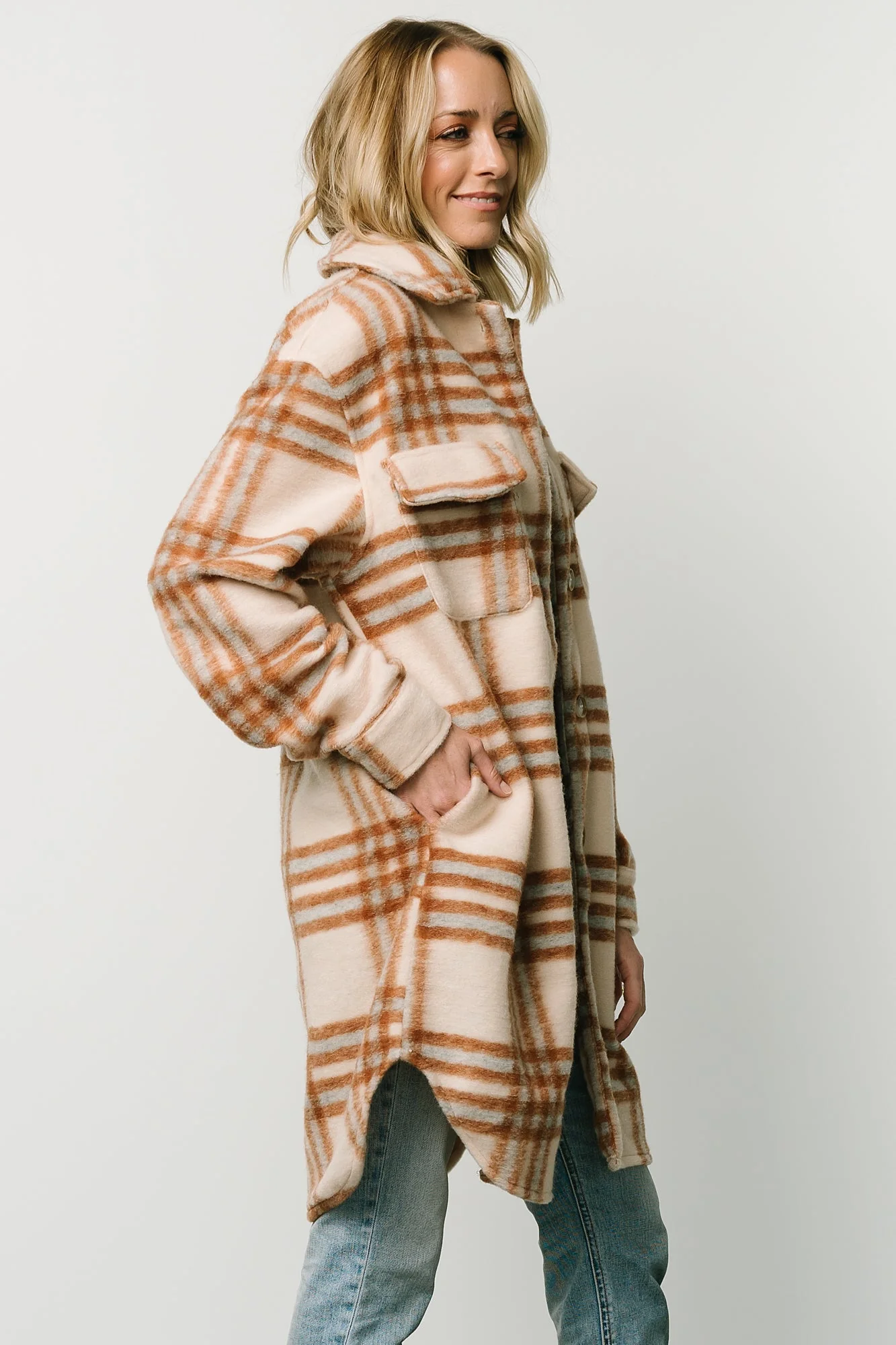 Durango Plaid Shacket | Oatmeal + Mocha