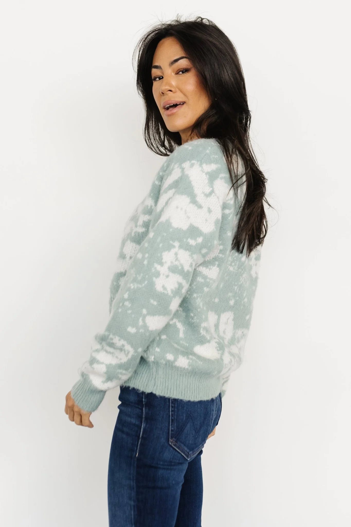 Fairbanks Sweater | Blue Sage Print