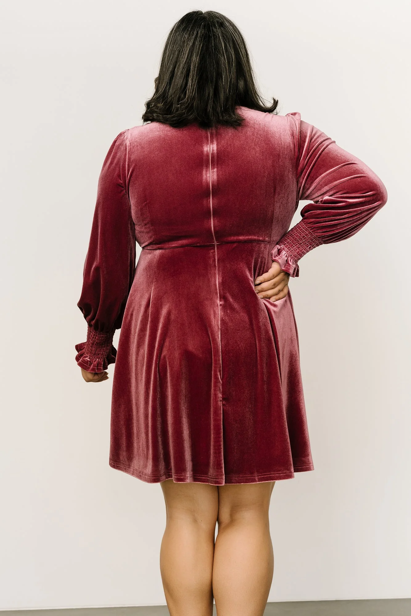 Tina Velvet Short Dress | Mauve