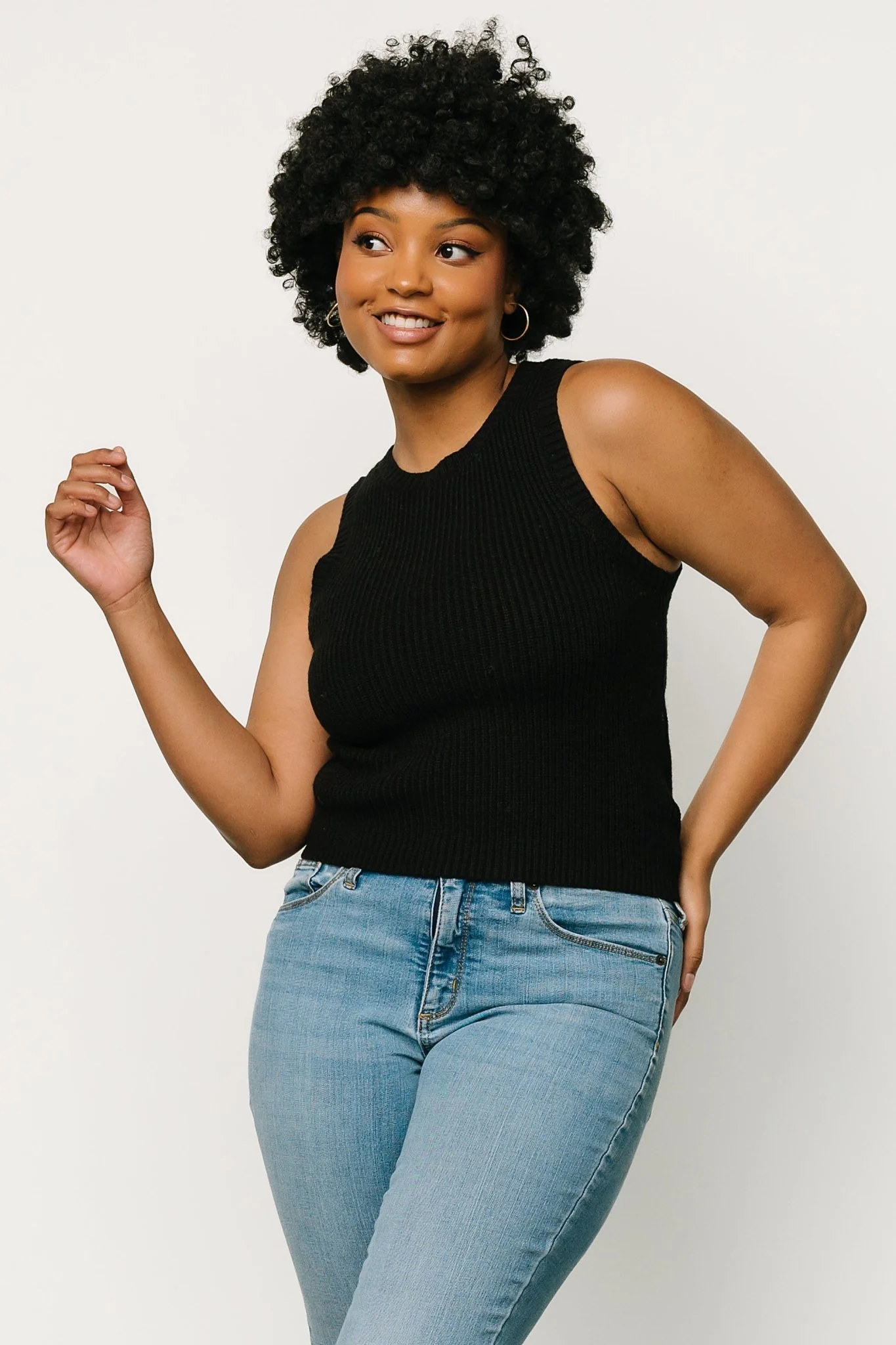 Cruz Knit Tank Top | Black