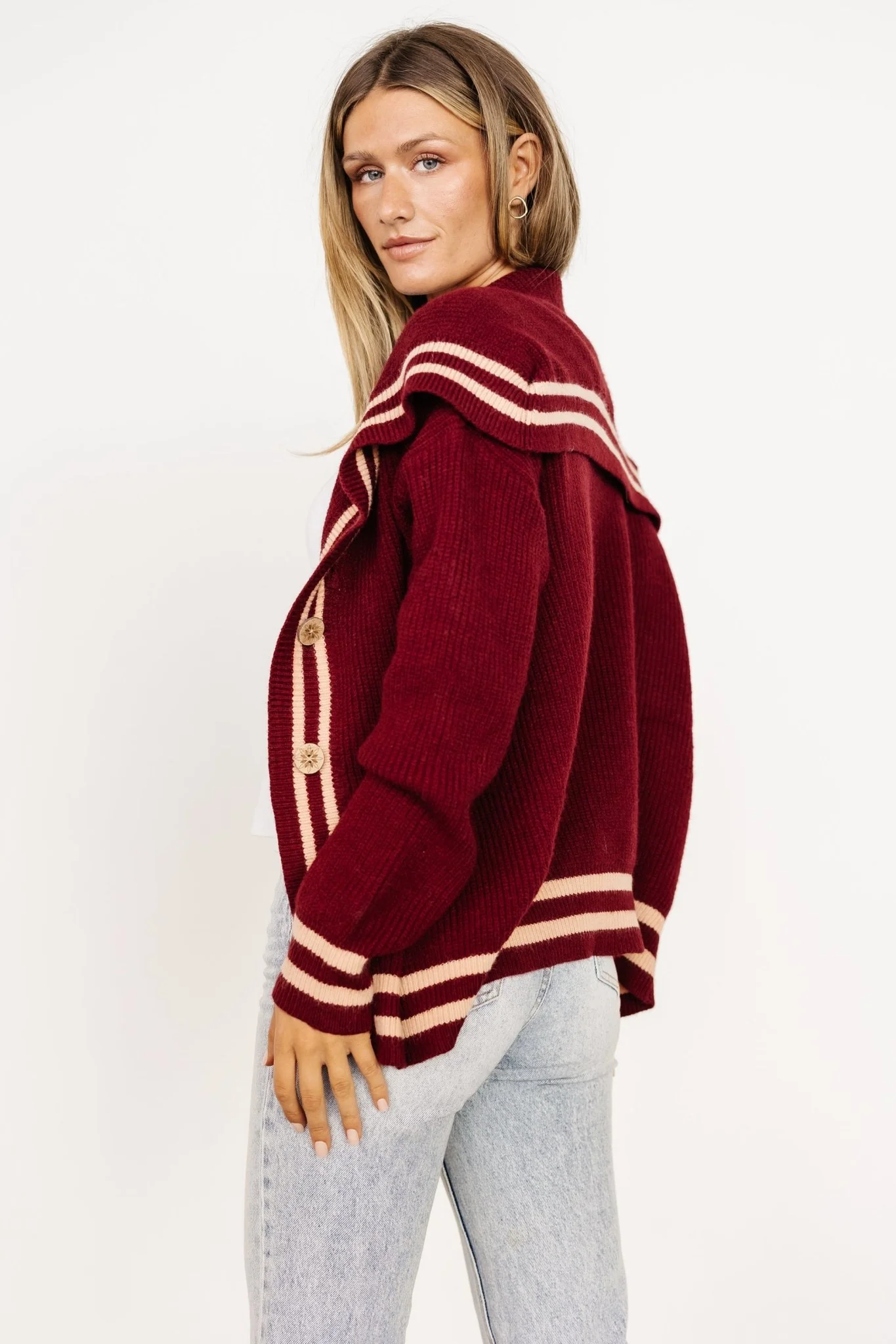 Corbett Knit Cardigan | Burgundy