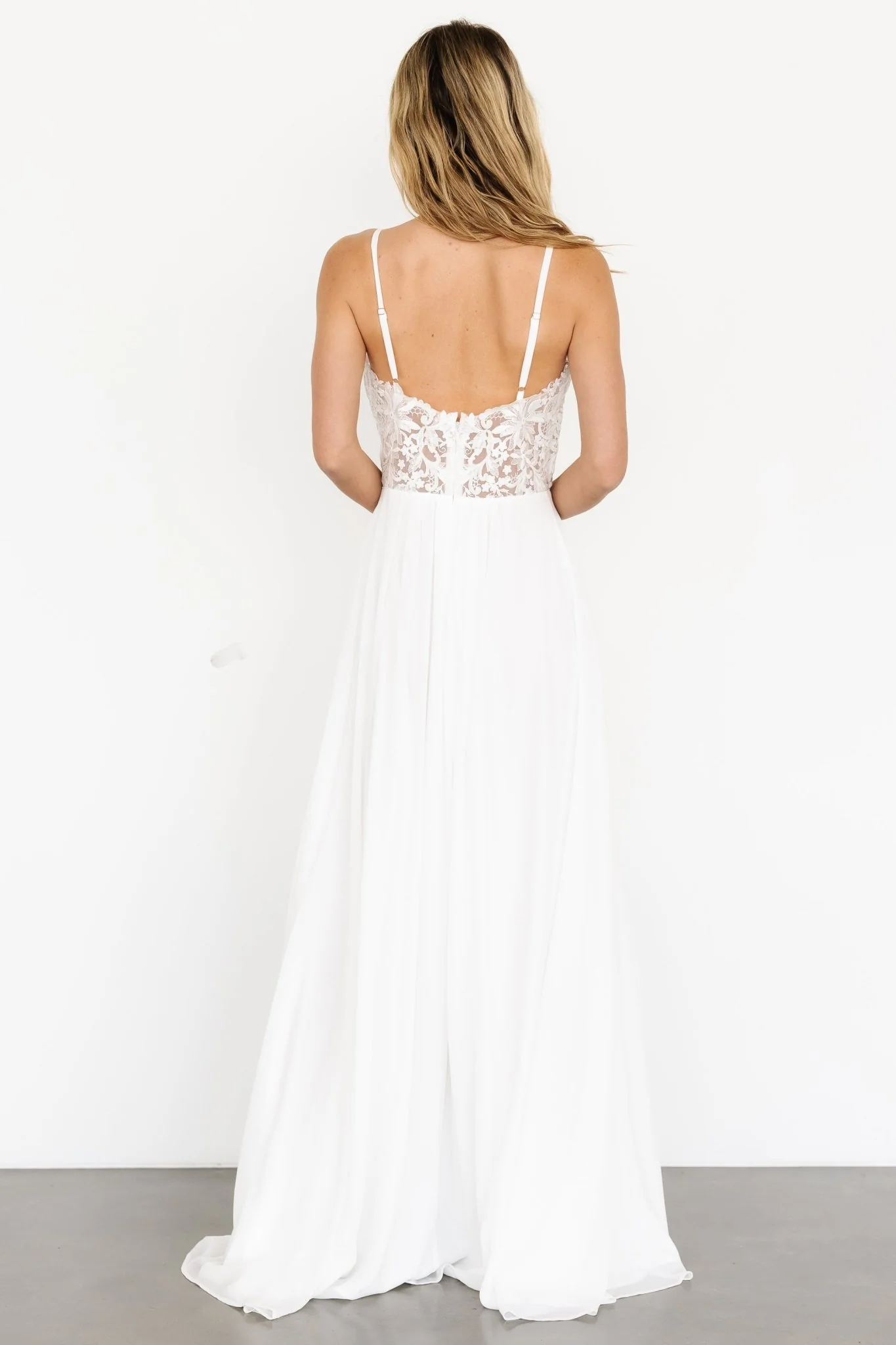 Samantha Lace Top Gown | Off White