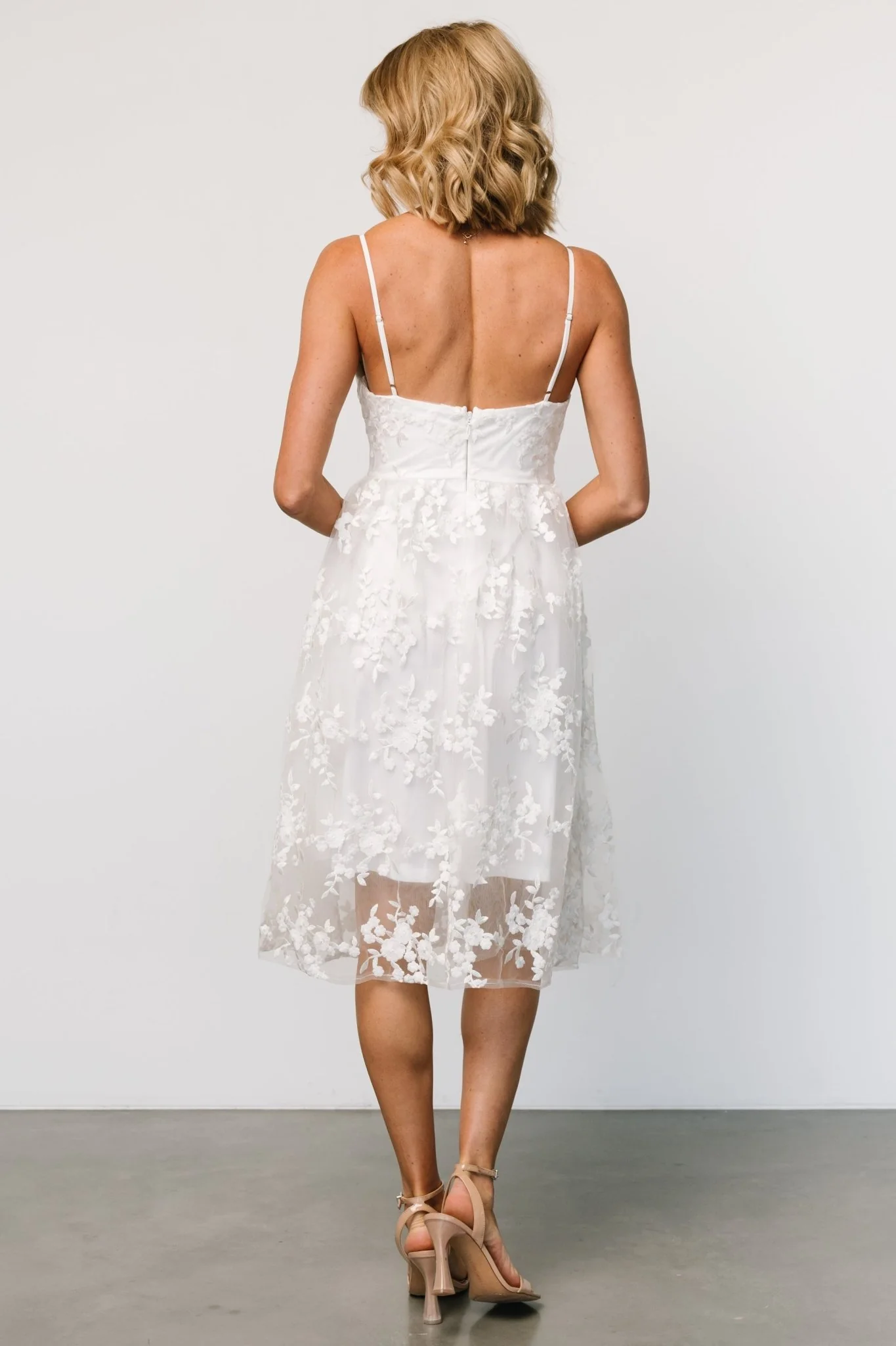 Dante Applique Midi Dress | Off White