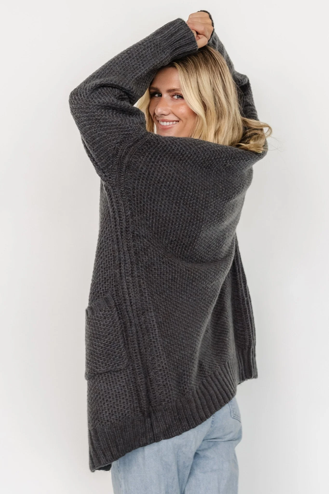 Theodora Knit Cardigan | Charcoal