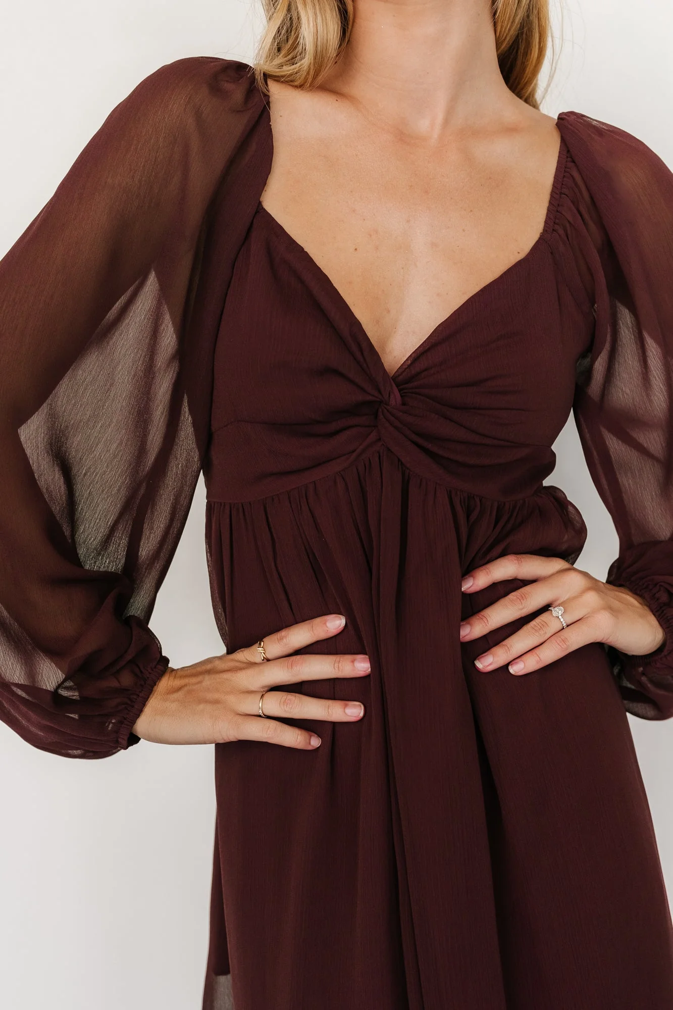 Dione Midi Dress | Mahogany