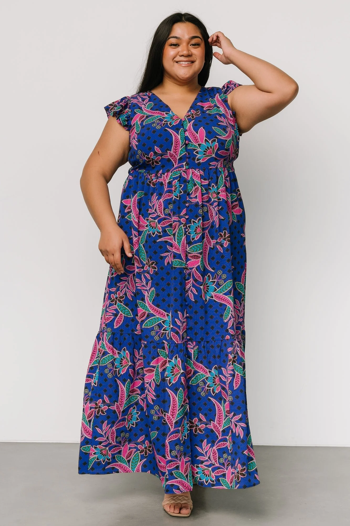 Biscayne Maxi Dress | Indigo Print