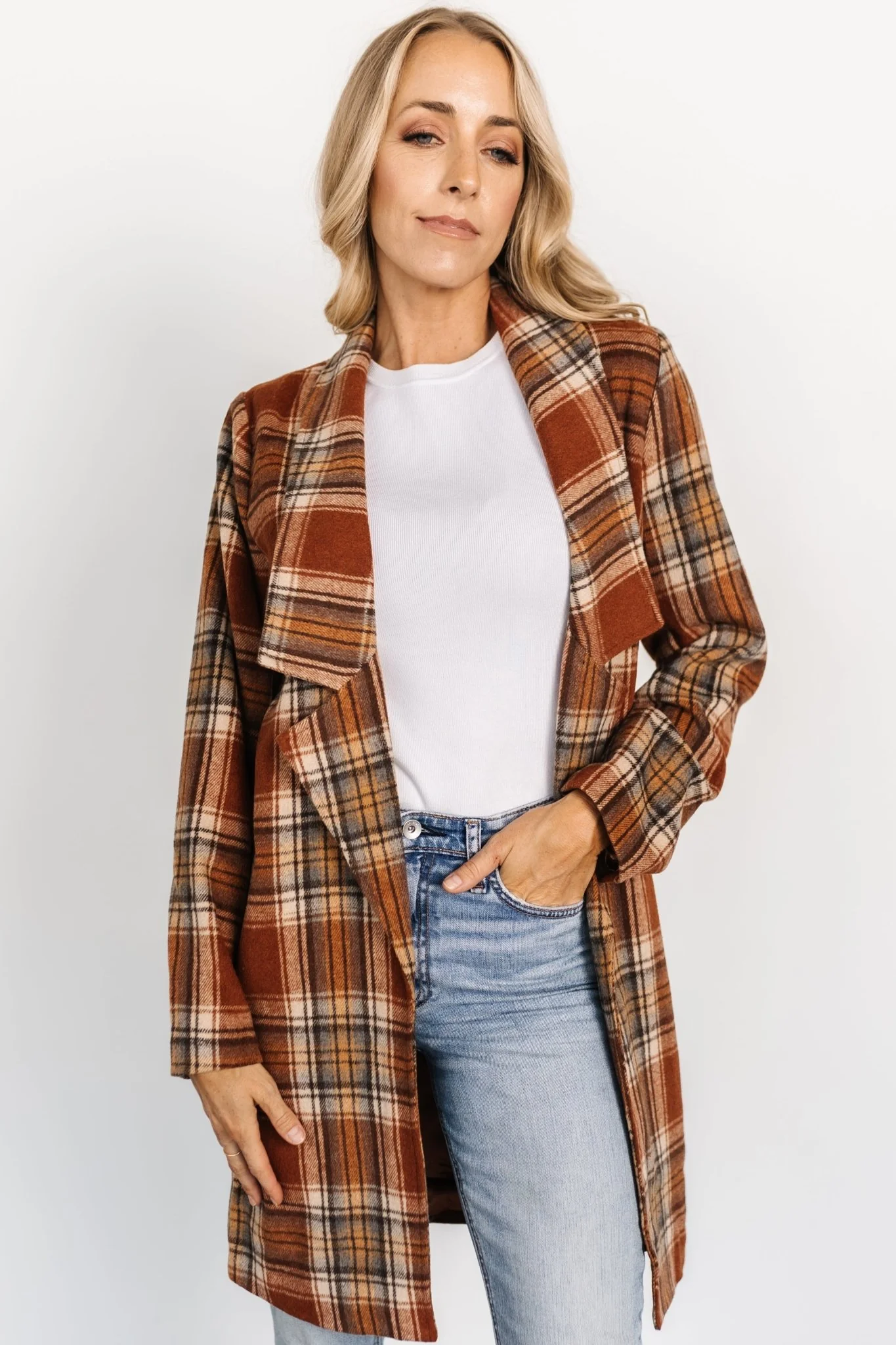 Tetonia Plaid Shacket | Copper Multi