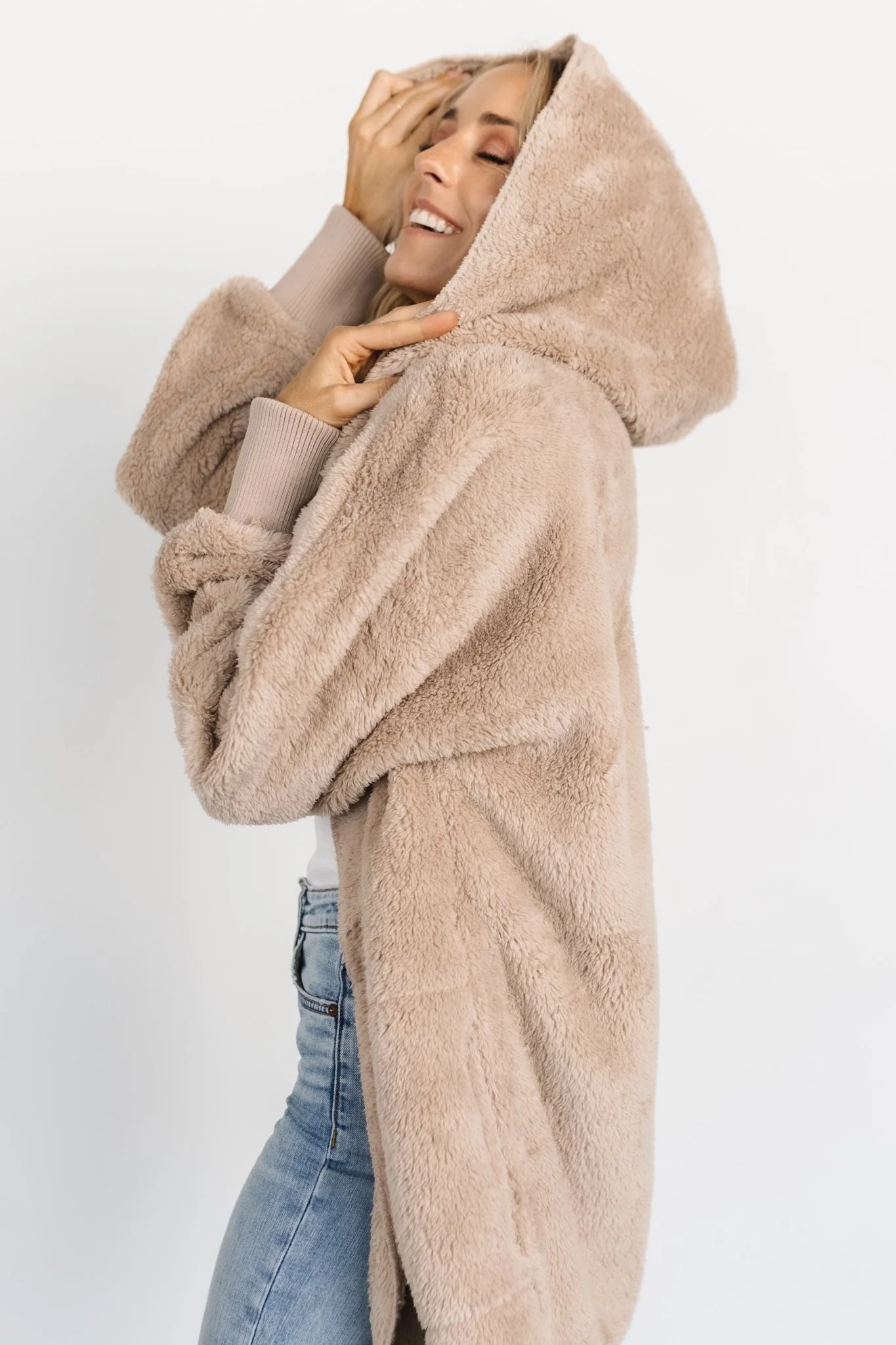 Melrose Teddy Jacket | Taupe