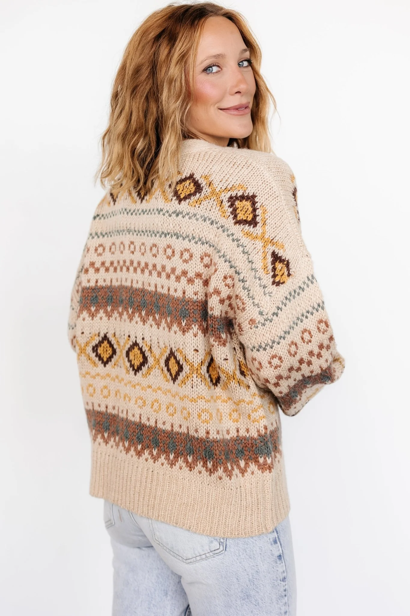 Cody Knit Cardigan | Taupe Multi