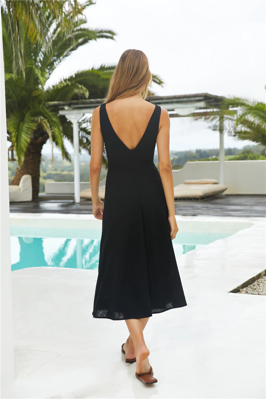 Soft Silhouette Maxi Dress Black