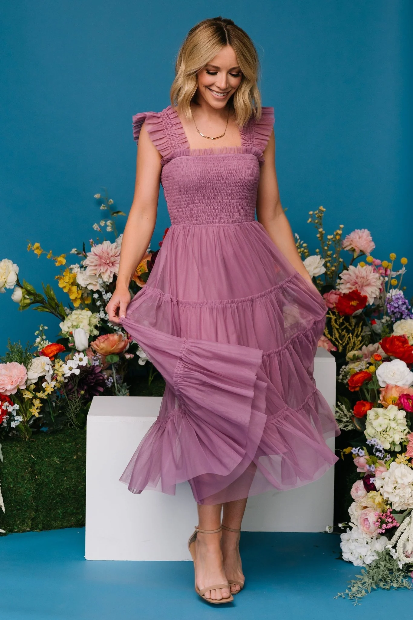 Emma Smocked Tulle Dress | Orchid