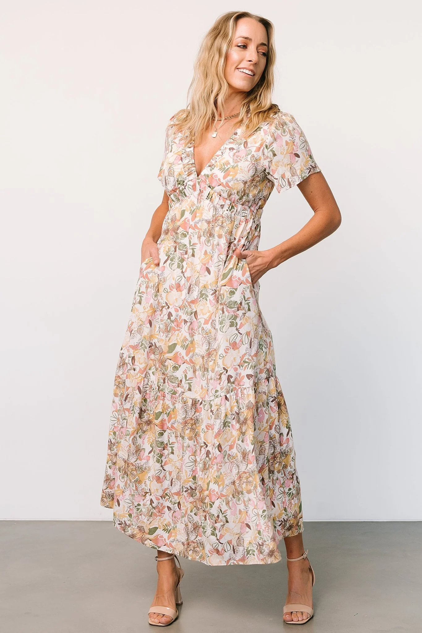 Cassie Short Sleeve Dress | Multi Floral