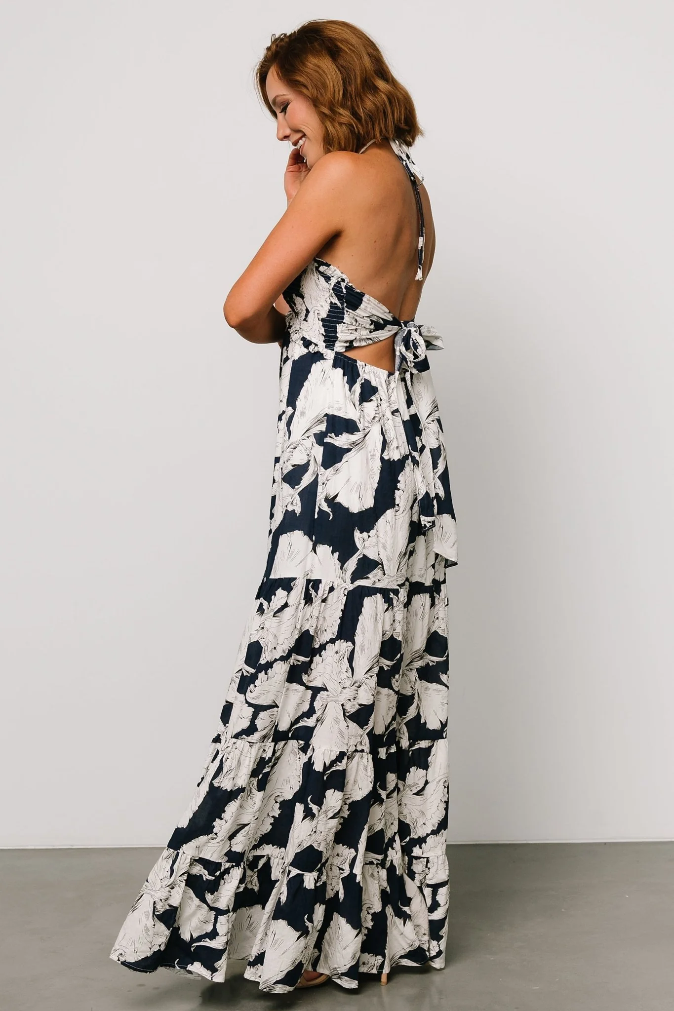 Visalia Maxi Dress | Navy + White