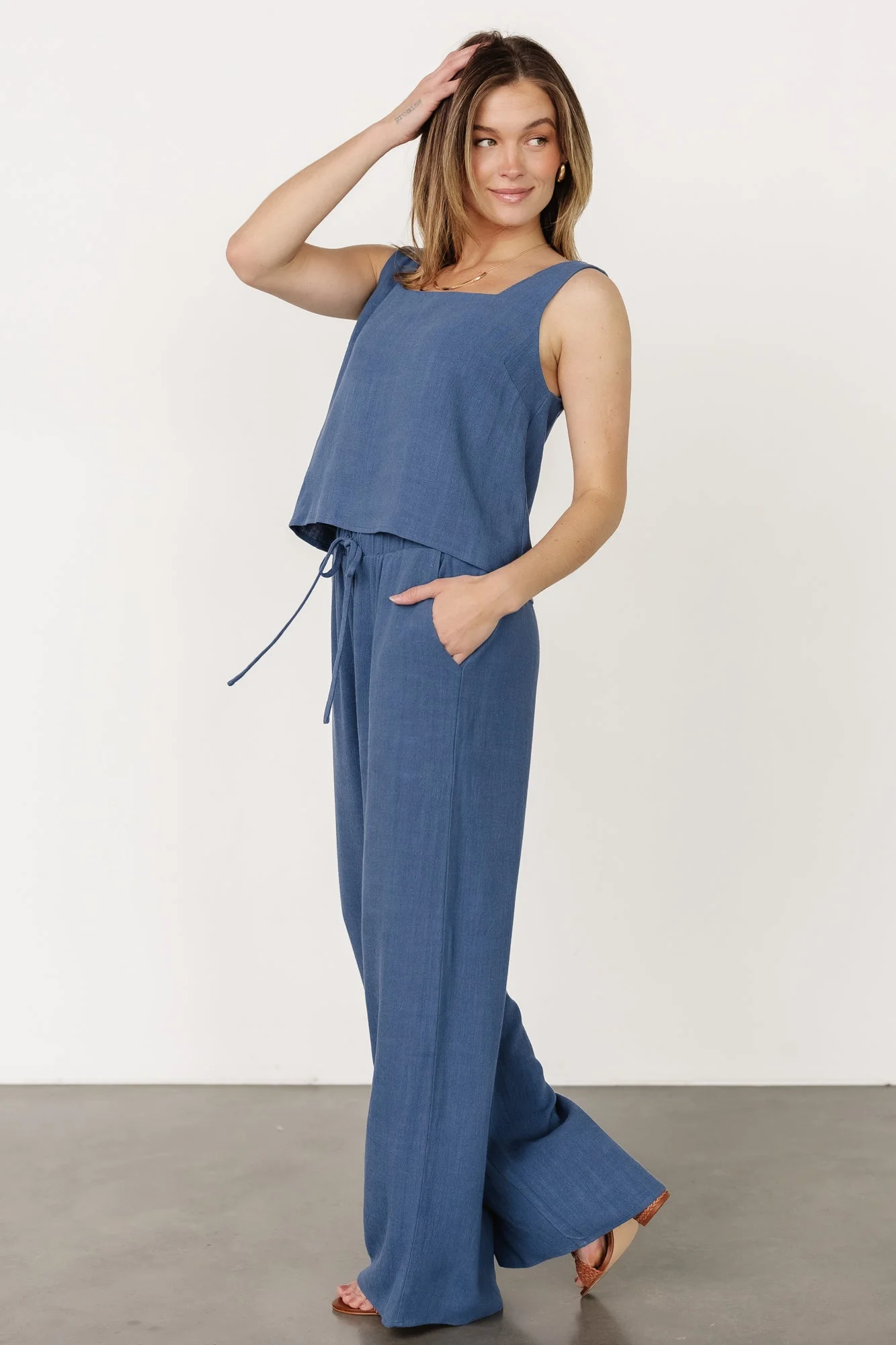 Sparrow Tank + Pants Set | Deep Blue