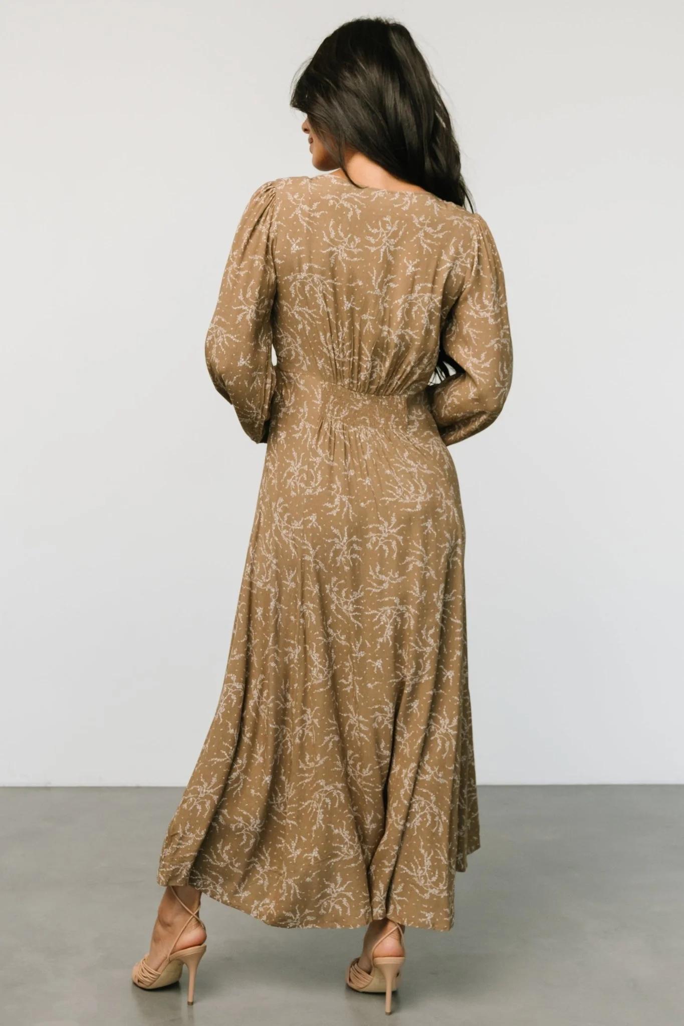 Claudine Maxi Dress | Dusty Brown Print