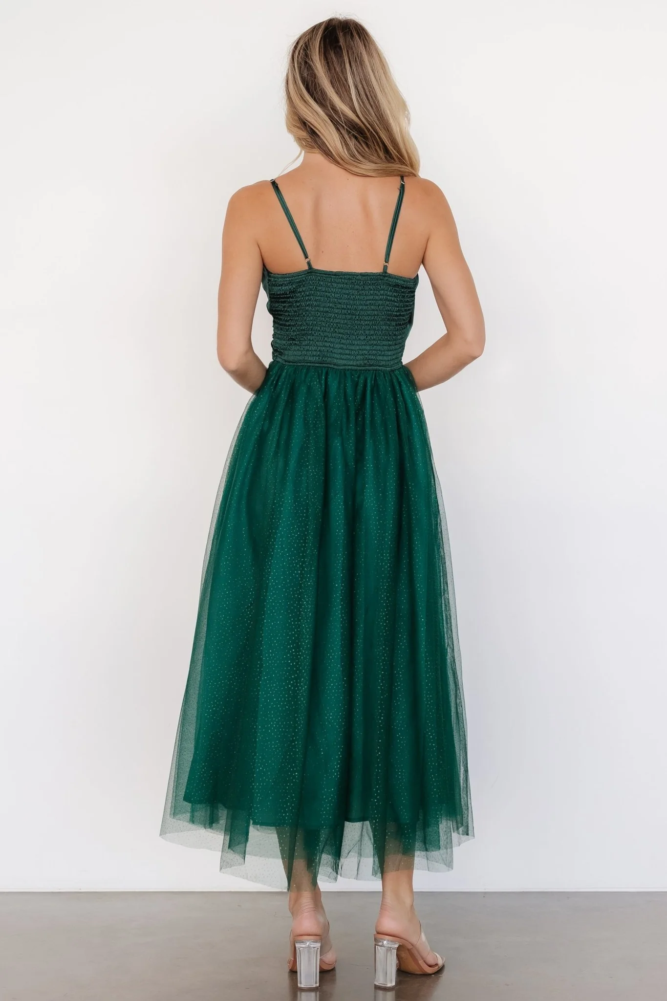 Shonda Sparkle Midi Dress | Emerald