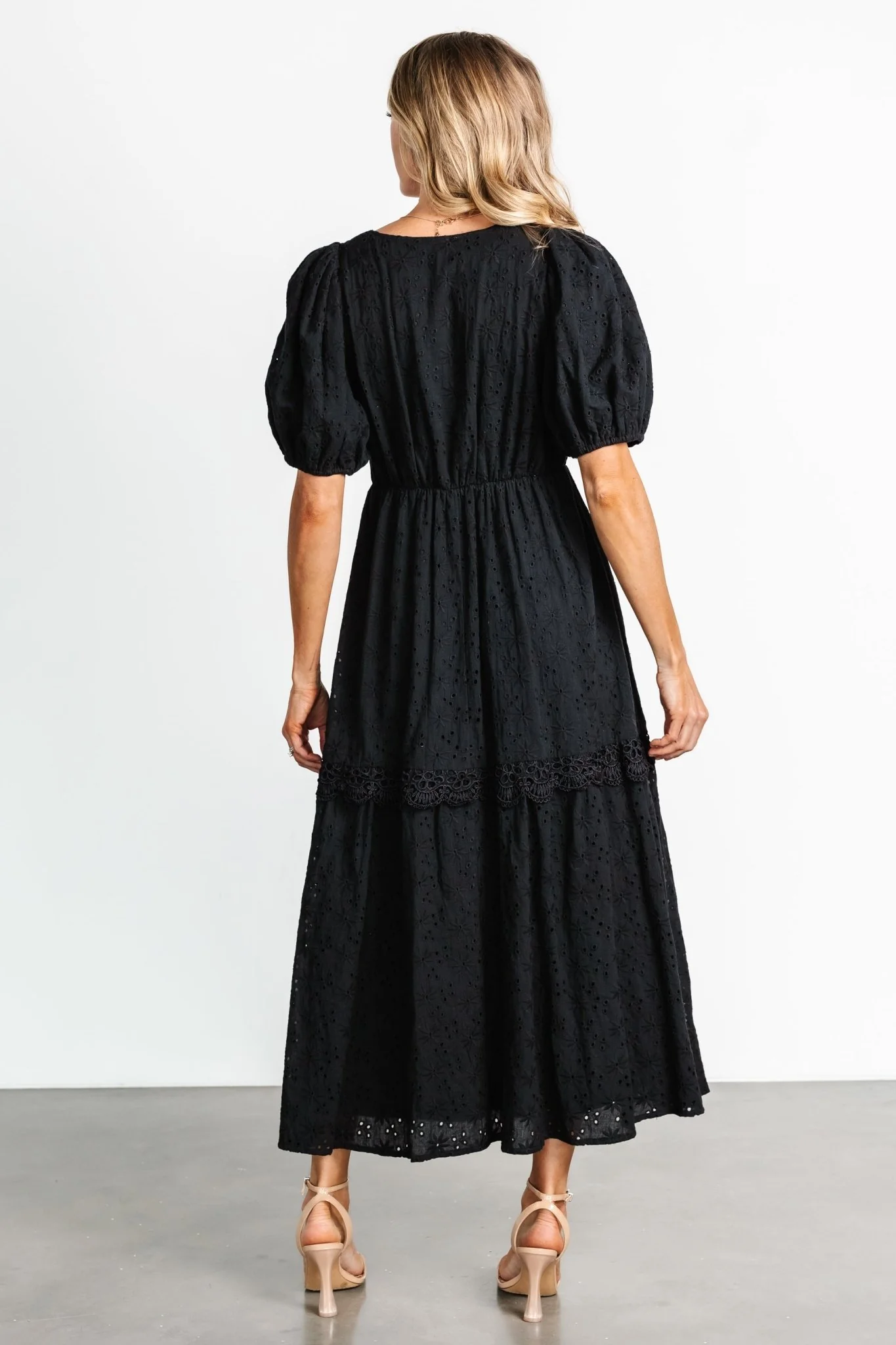 Jackie Eyelet Maxi Dress | Black