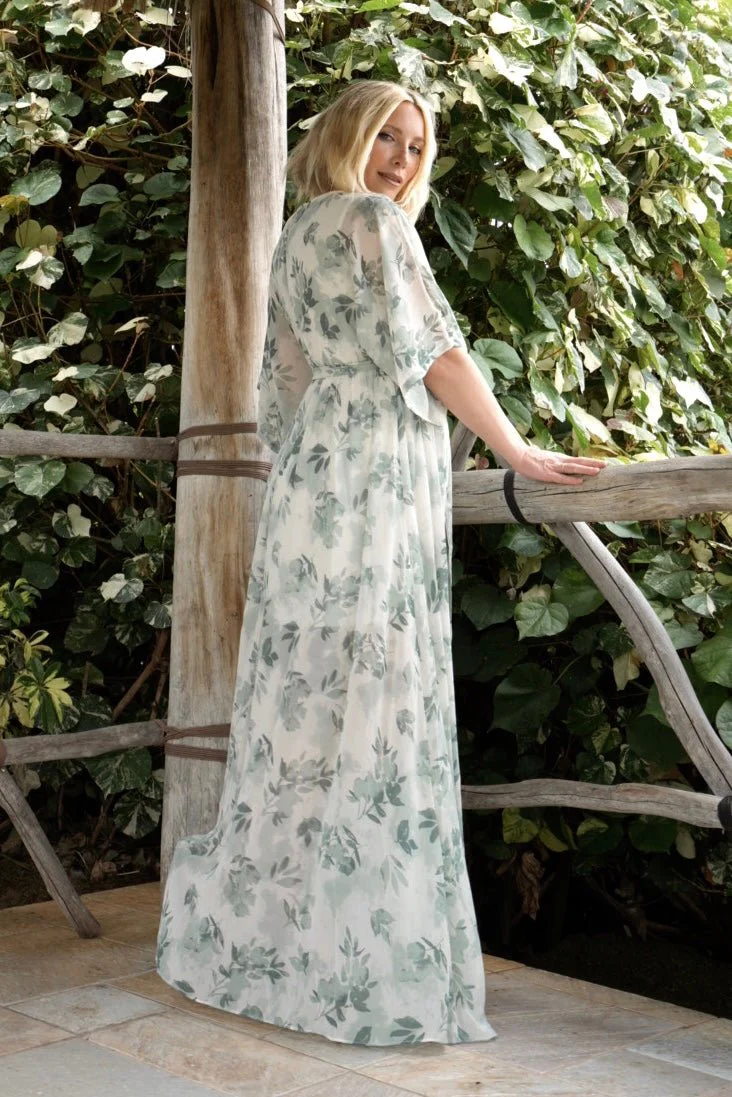 Kia Kimono Maxi Dress | Sage Floral