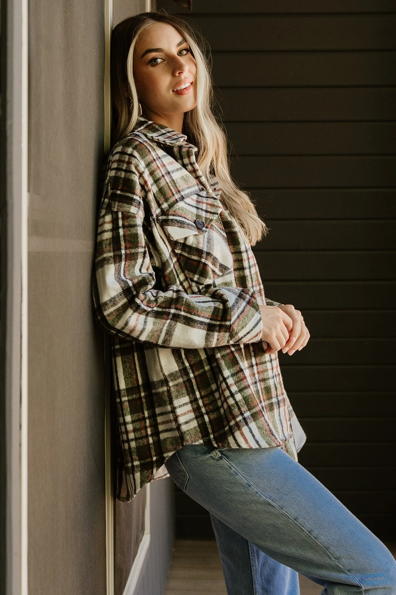 Polson Plaid Shacket | Ivory Multi