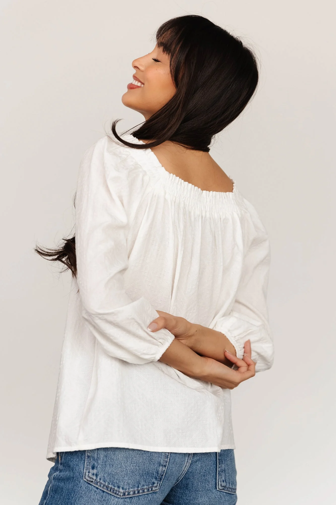 Aya Woven Top | Off White