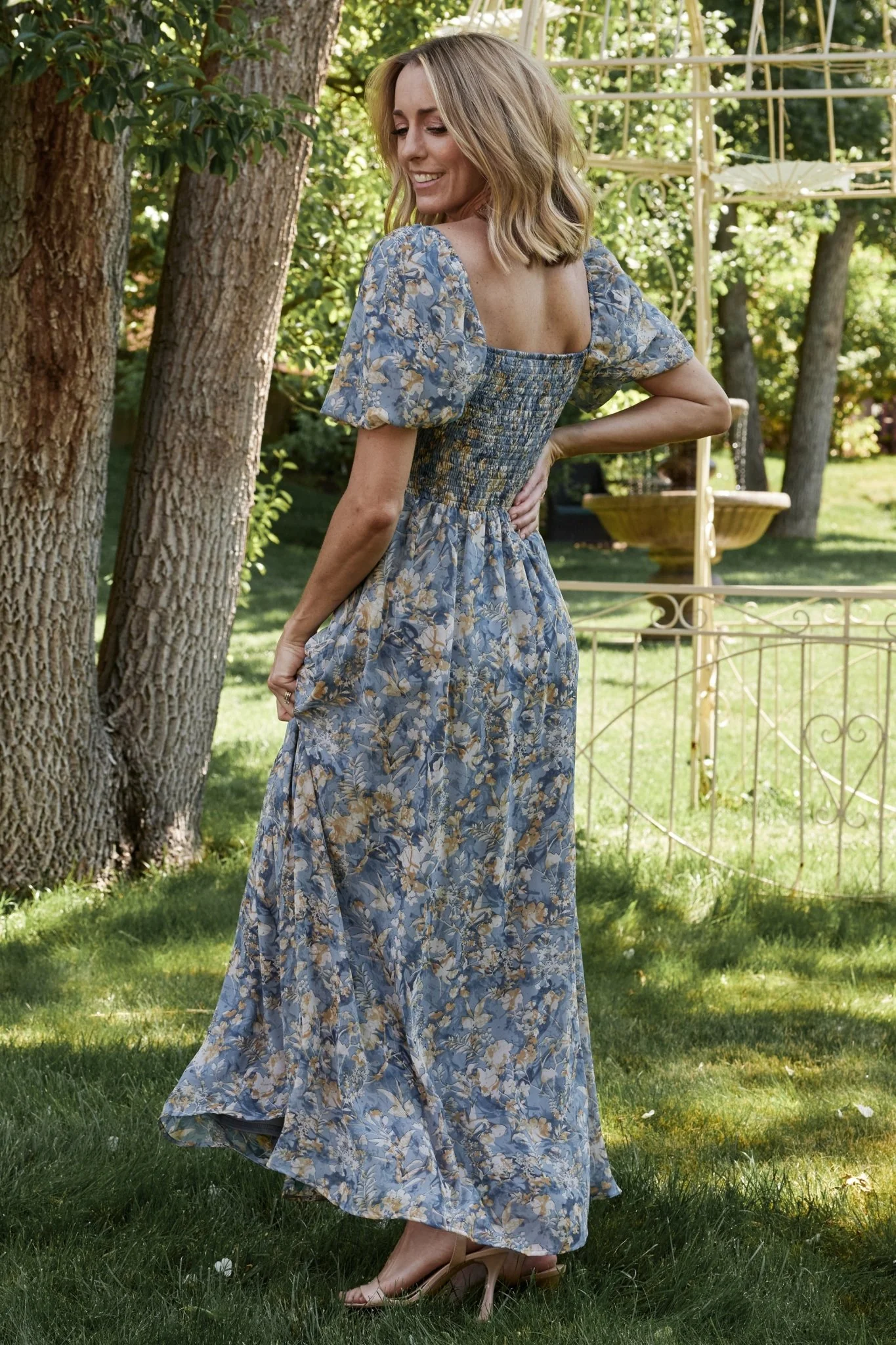 Raelynn Maxi Dress | Dusty Blue Floral