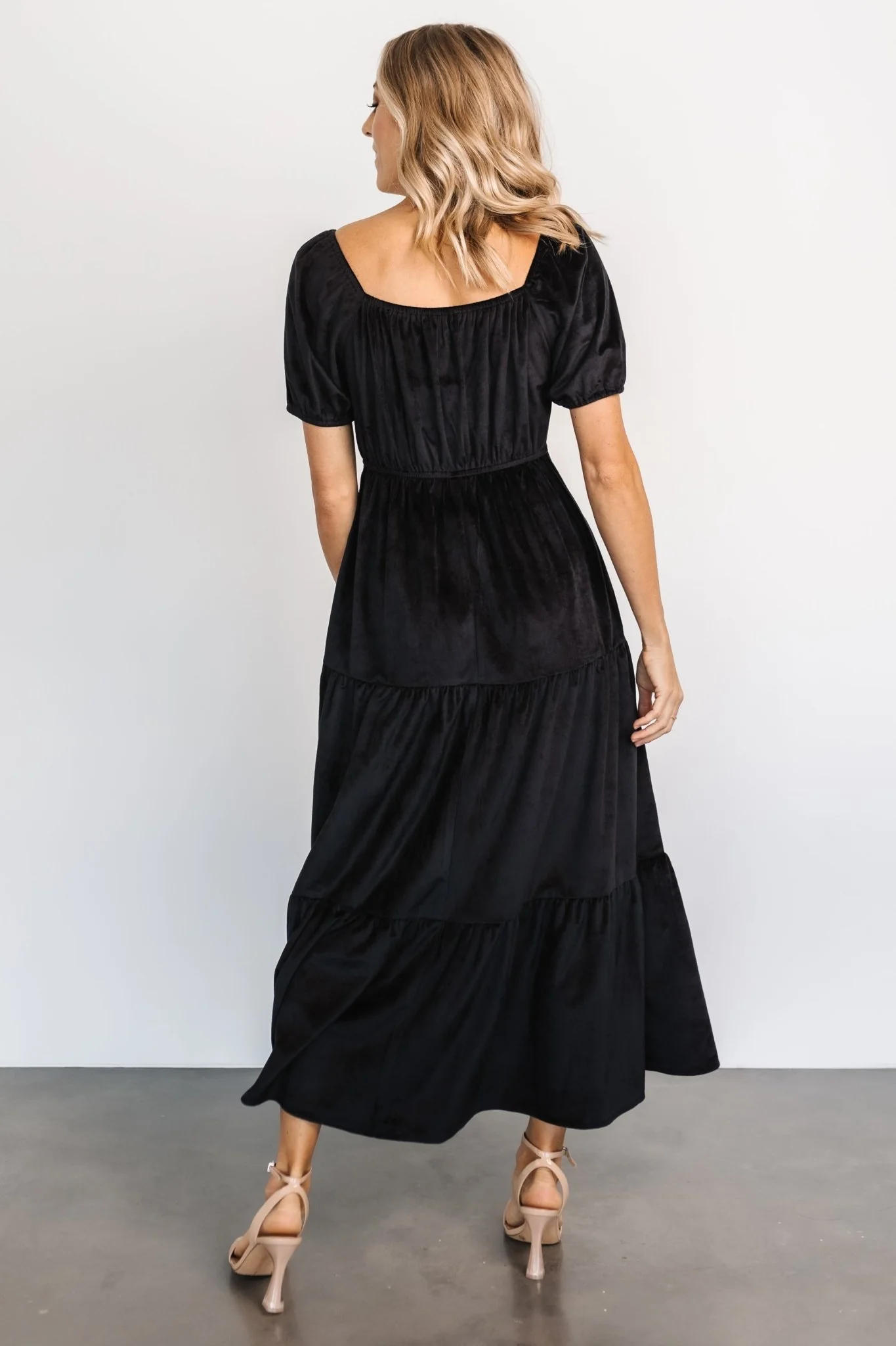Kenli Velvet Maxi Dress | Black