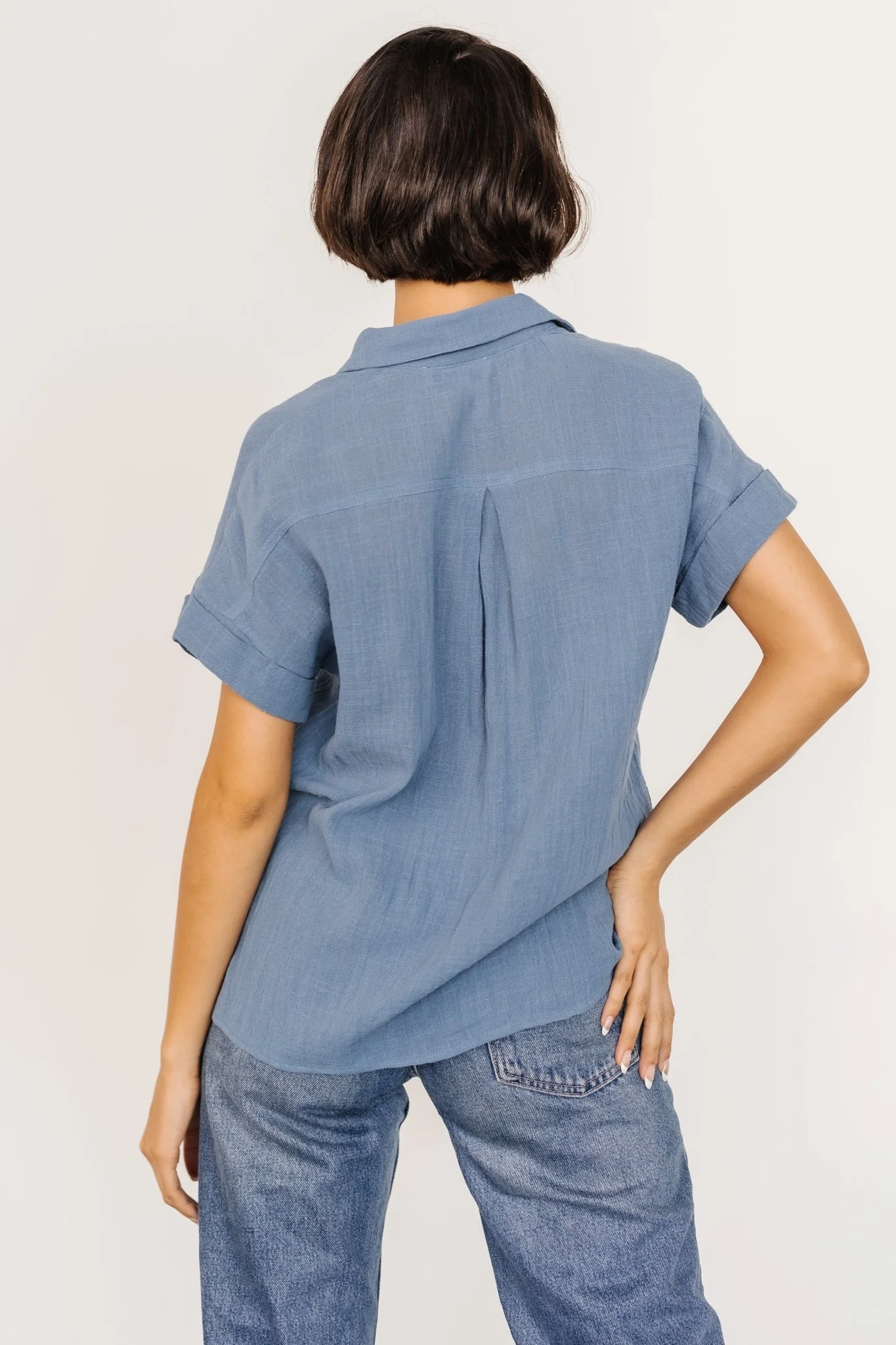 Hammond Short Sleeve Top | Slate Blue
