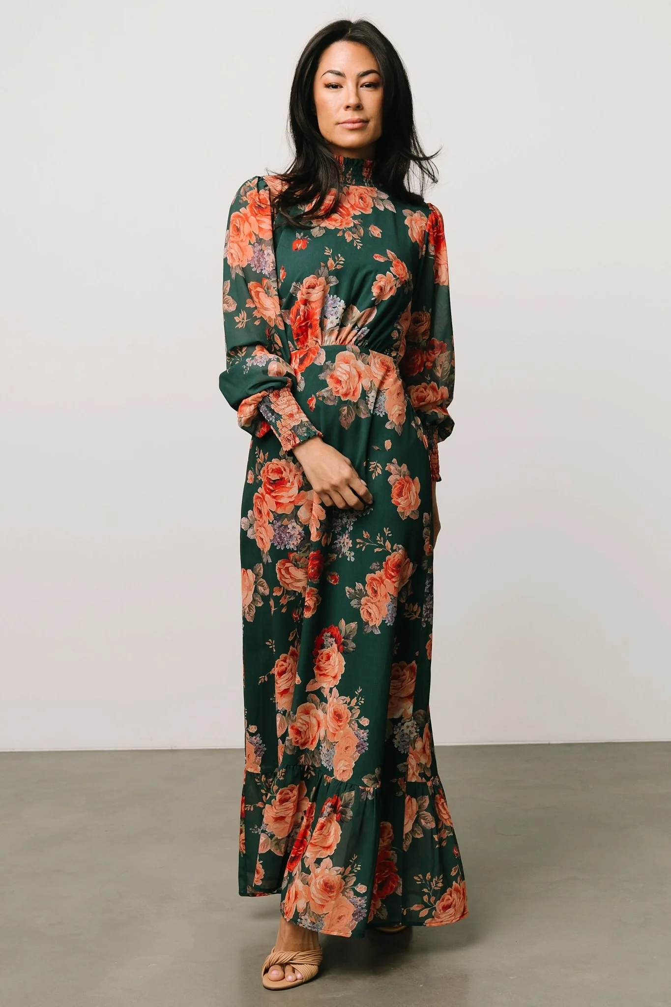 Luciana Maxi Dress | Green Multi