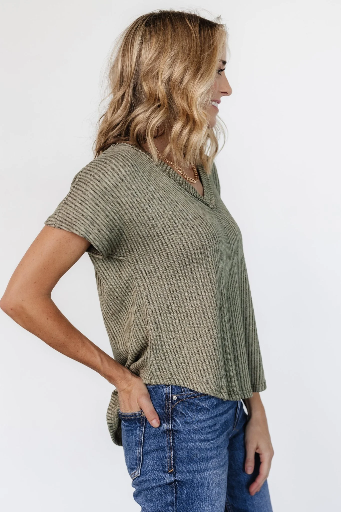 Tylee Knit Top | Dusty Olive