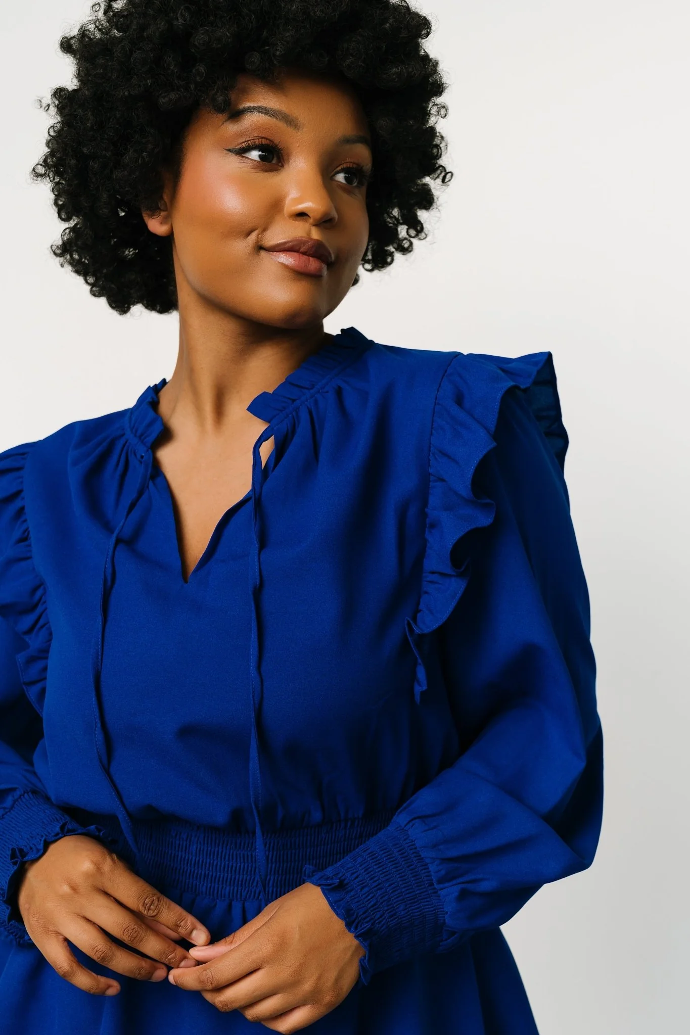 Maylee Tiered Short Dress | Cobalt