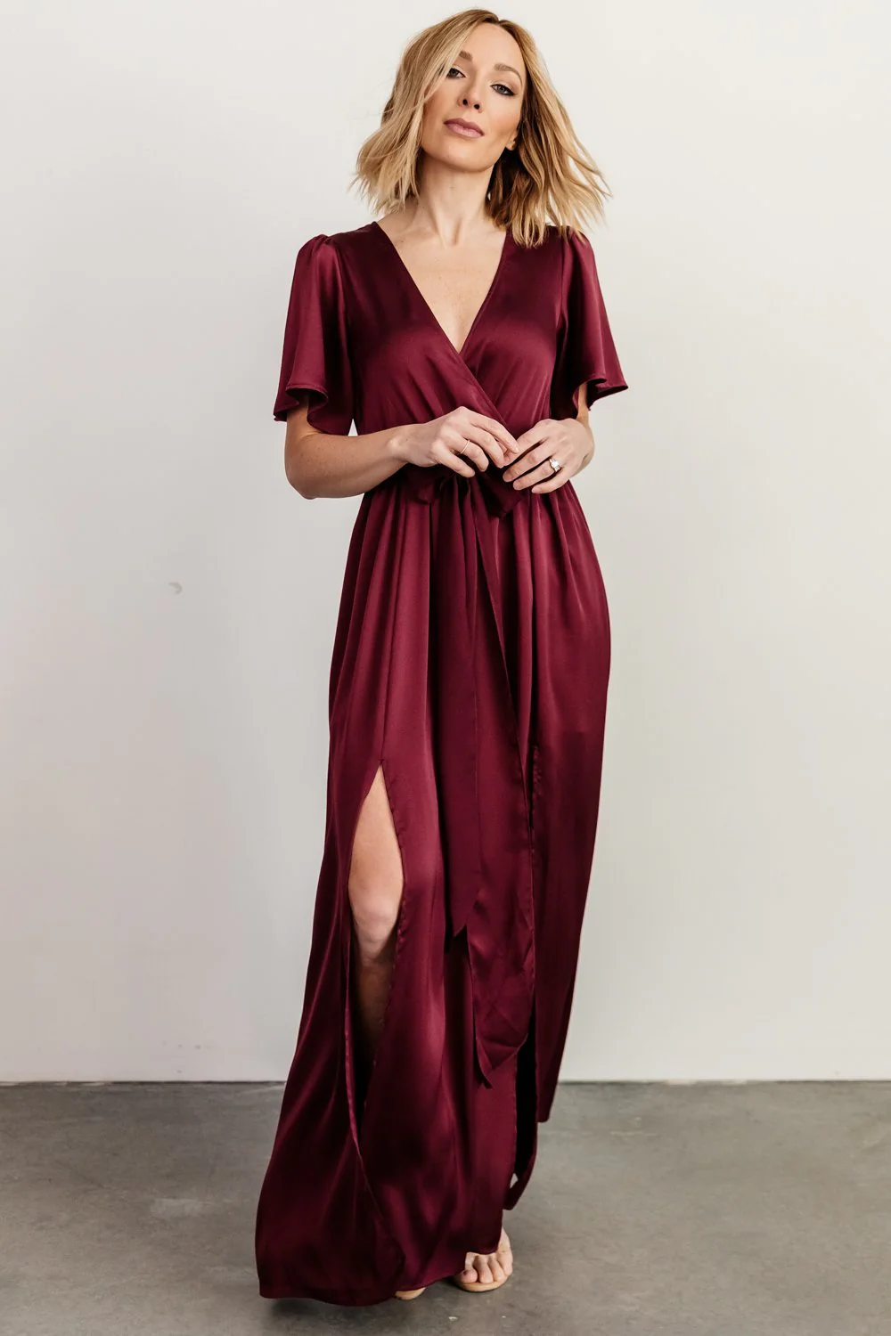 Sicily Satin Maxi Dress | Mulberry