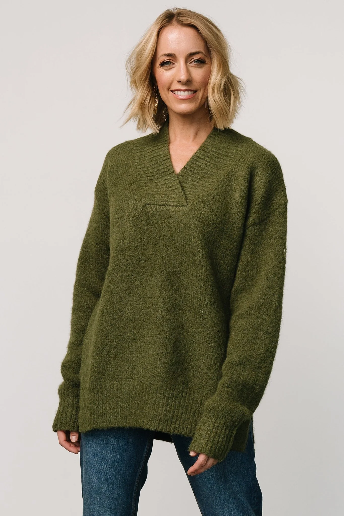 Calgary Oversized Sweater | Olive