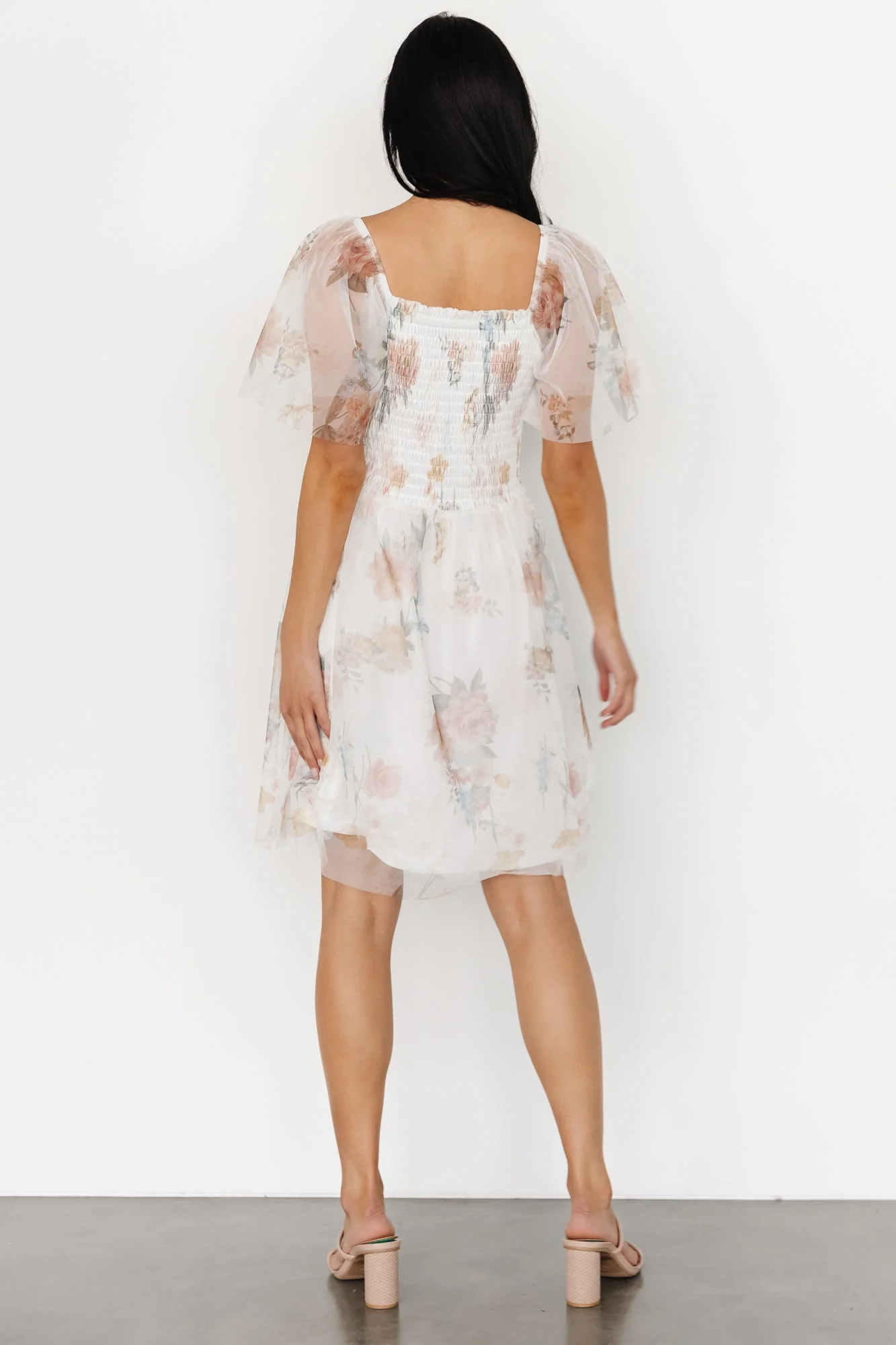 Tivoli Tulle Short Dress | White Multi