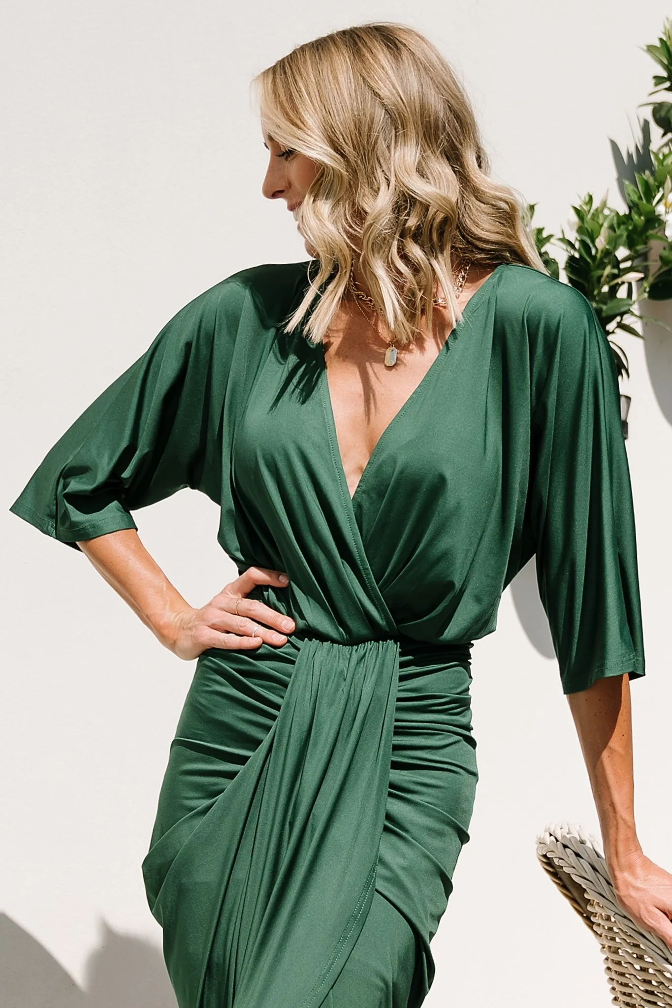Mimi Midi Dress | Hunter Green