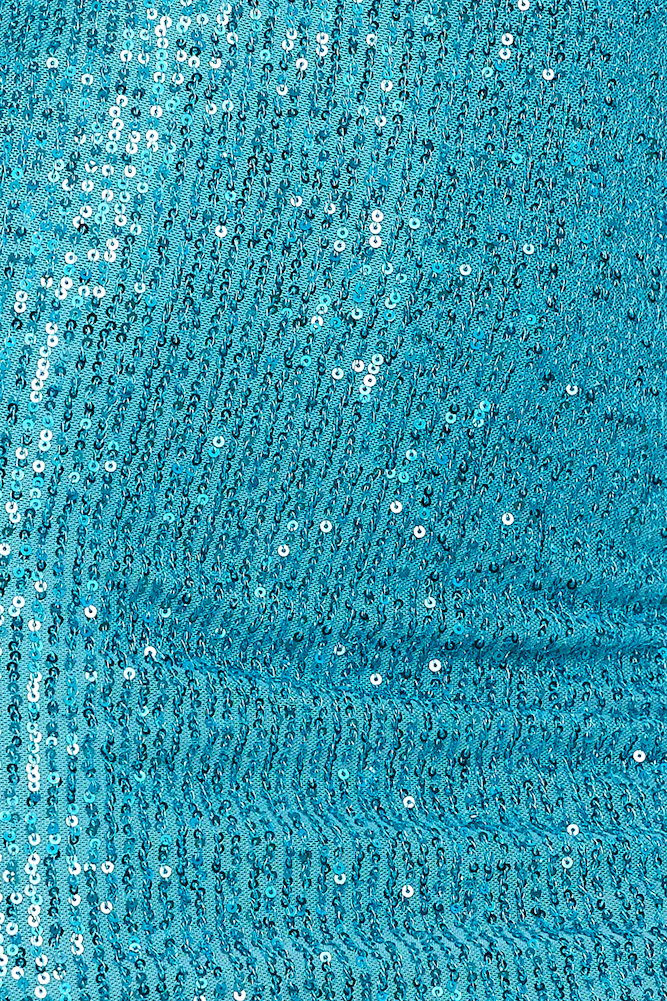 Calling Party Girls Sequin Mini Dress Aqua