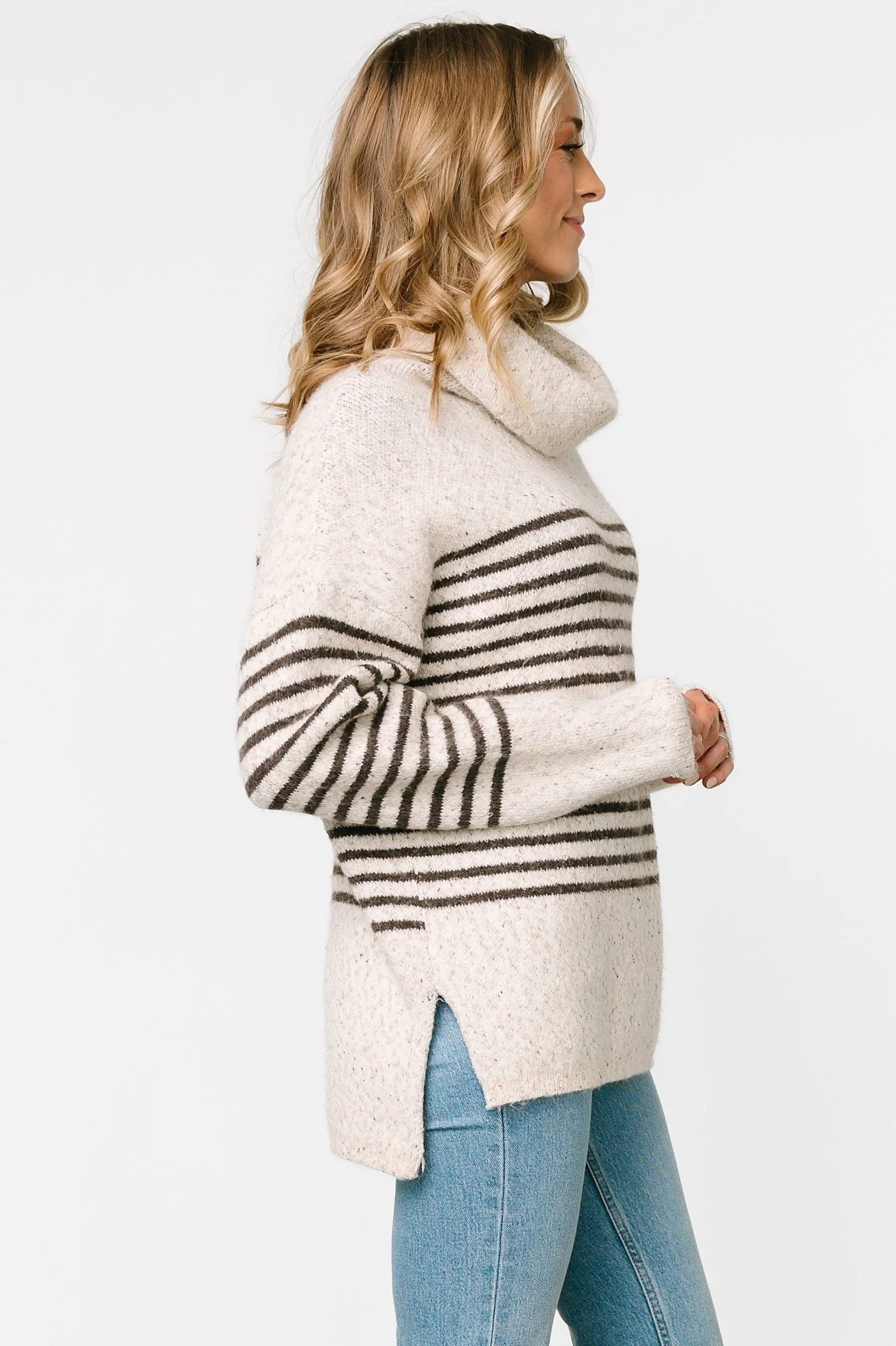 Pennington Turtleneck Sweater | Cream Multi Stripe