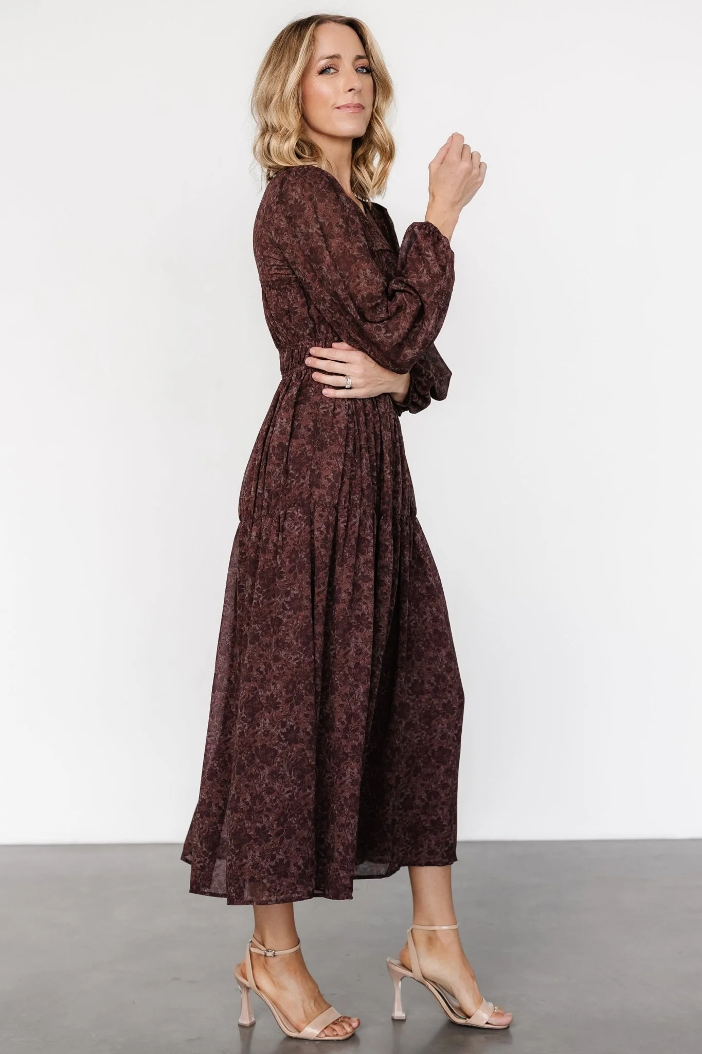 Madelyn Maxi Dress | Brown Floral