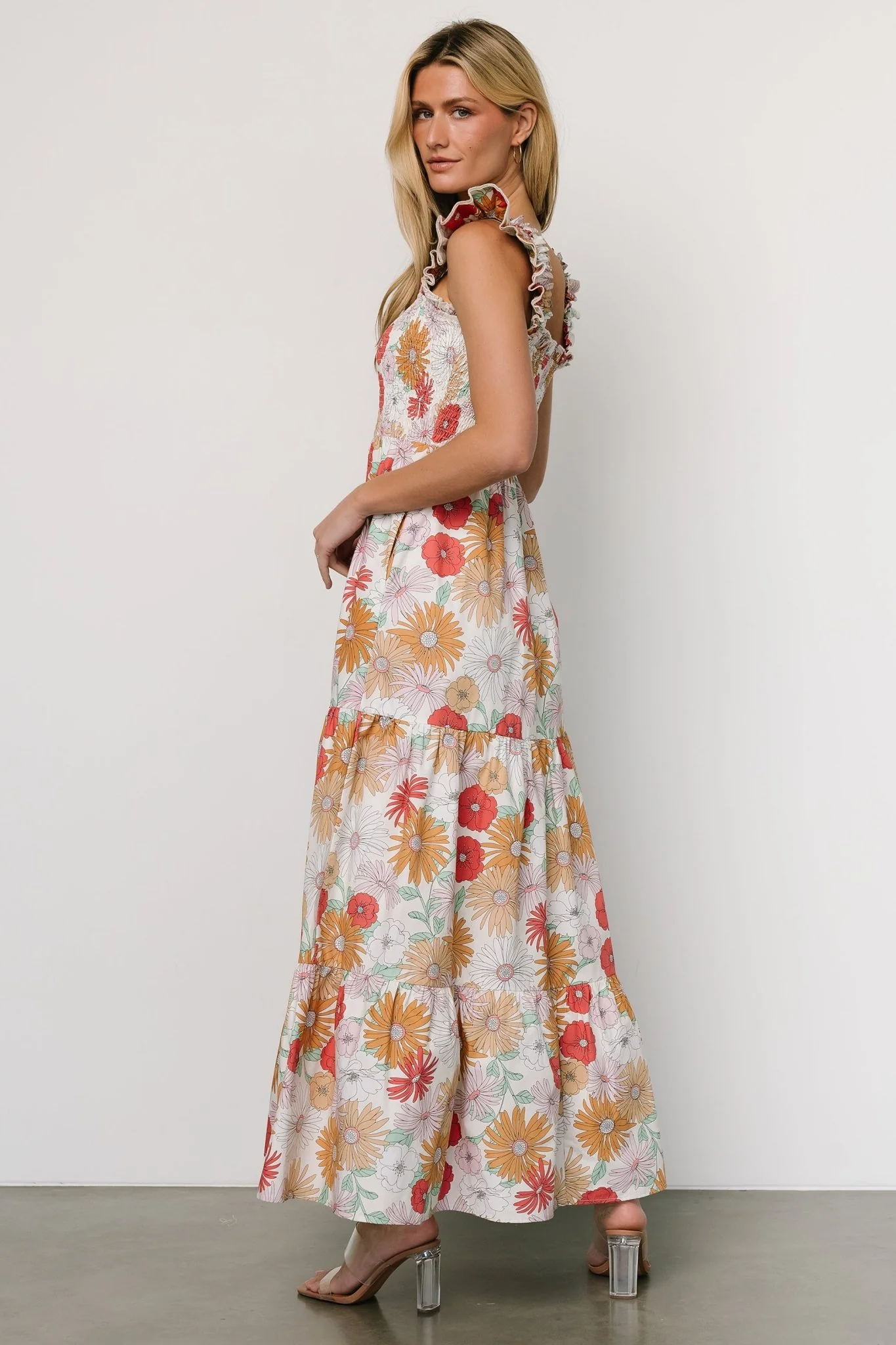 Adela Maxi Dress | Cream Multi Floral
